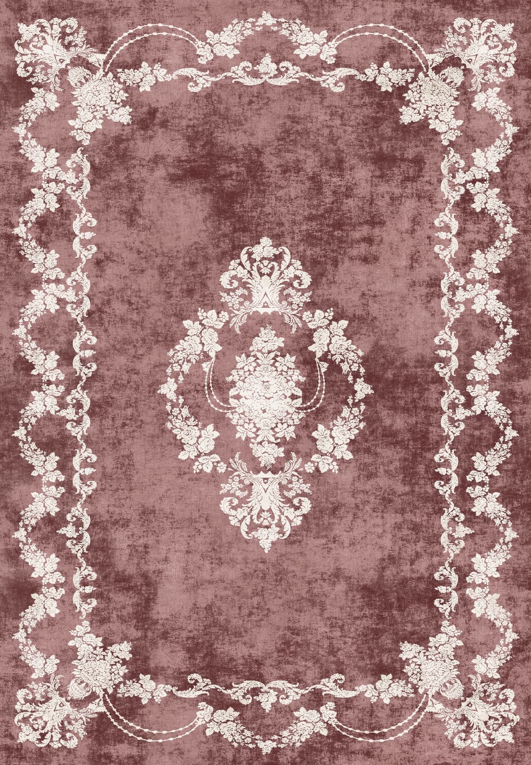 Wilton-teppe - Taknis (rød) (Størrelse: 160 x 230 cm)