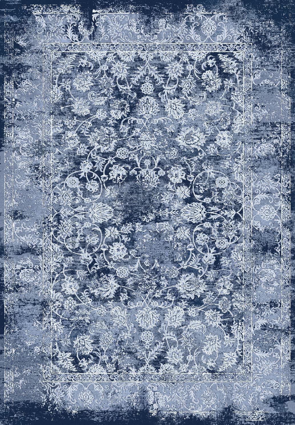 Wilton-teppe - Amaya (blå) (Størrelse: 200 x 280 cm)