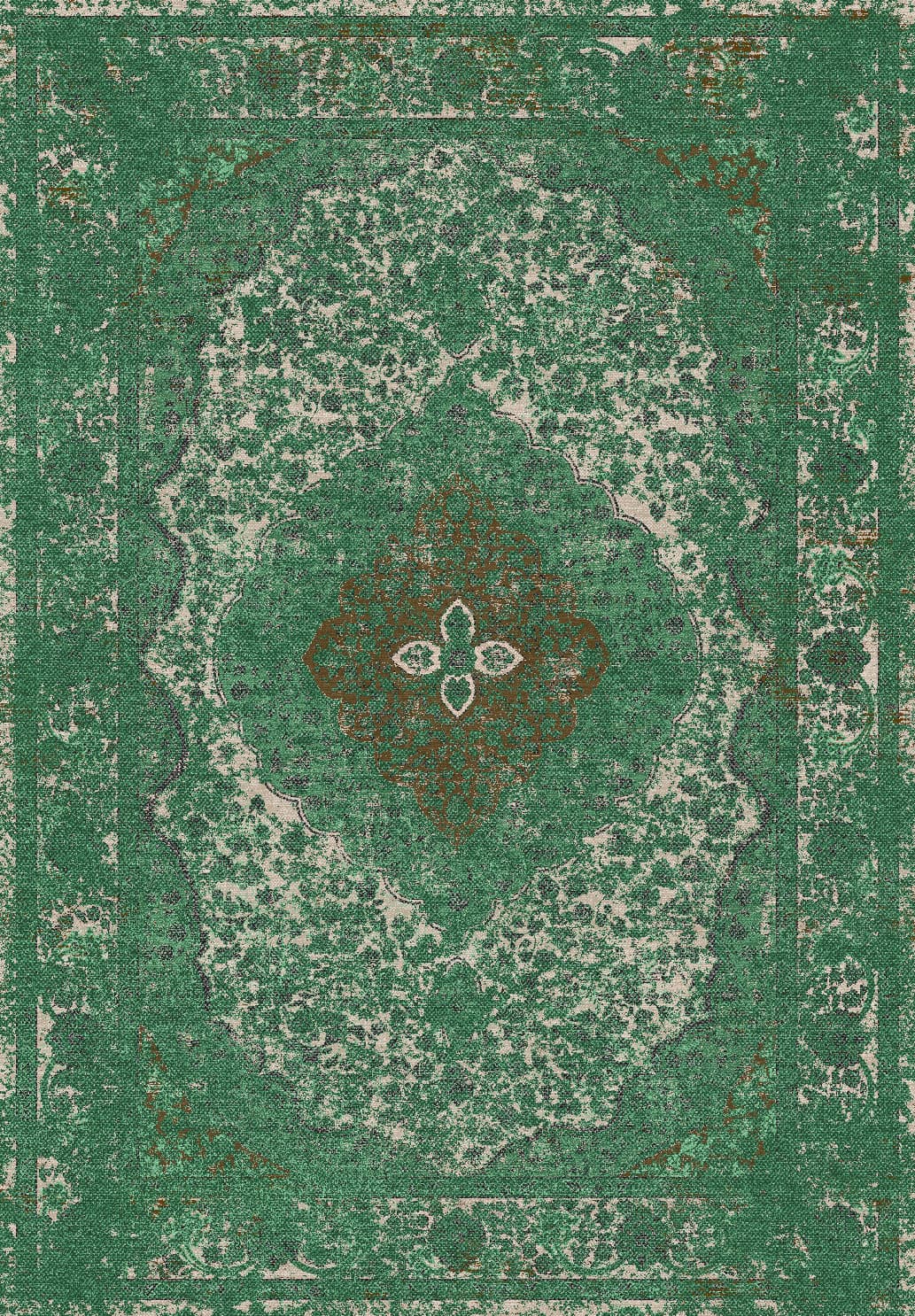 Wilton-teppe - Lainey (grønn) (Størrelse: 160 x 230 cm)