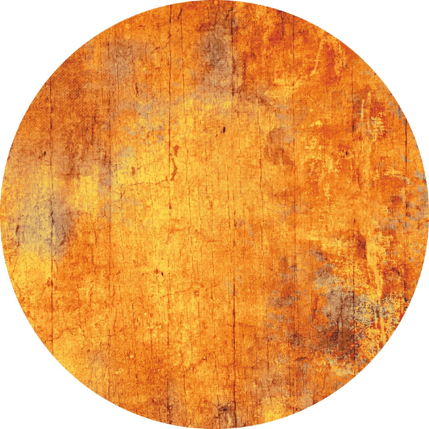 Rundt teppe - Cesano (oransje) (Størrelse: Ø 290 cm)