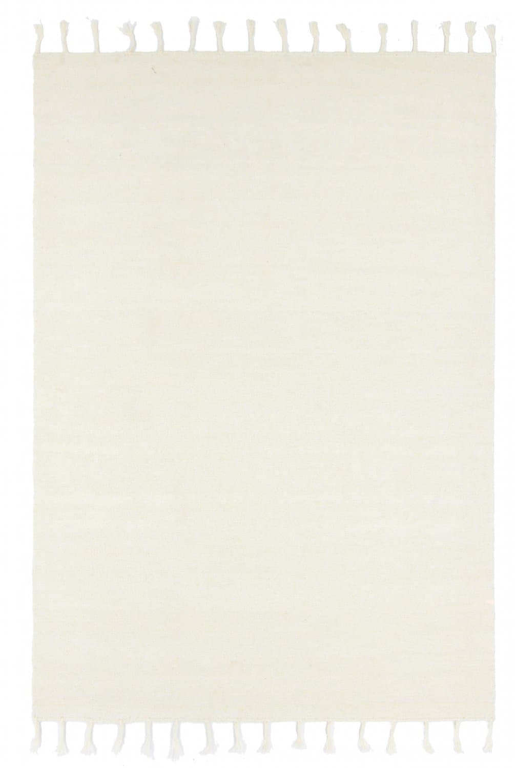 Ullteppe - Malana (hvit) (Størrelse: 200 x 300 cm)