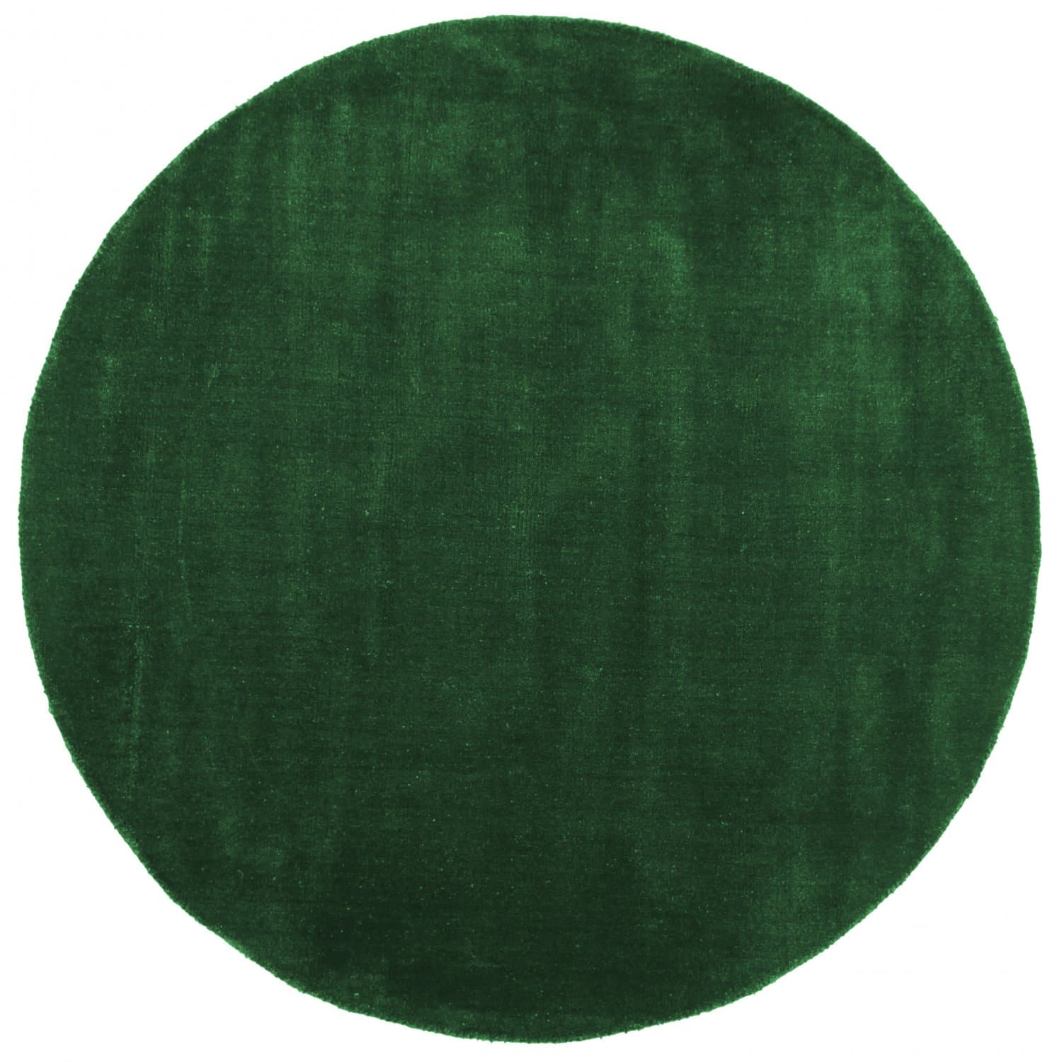 Rundt teppe - Recycled PET with viscose look (grønn) (Størrelse: Ø 200 cm)