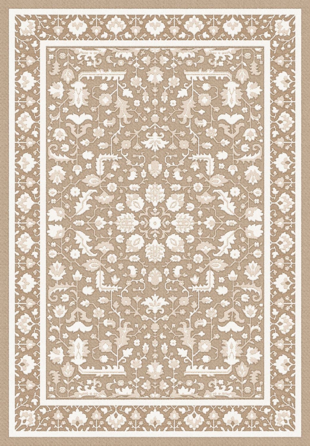Wilton-teppe - Ember (beige/offwhite) (Størrelse: 160 x 230 cm)