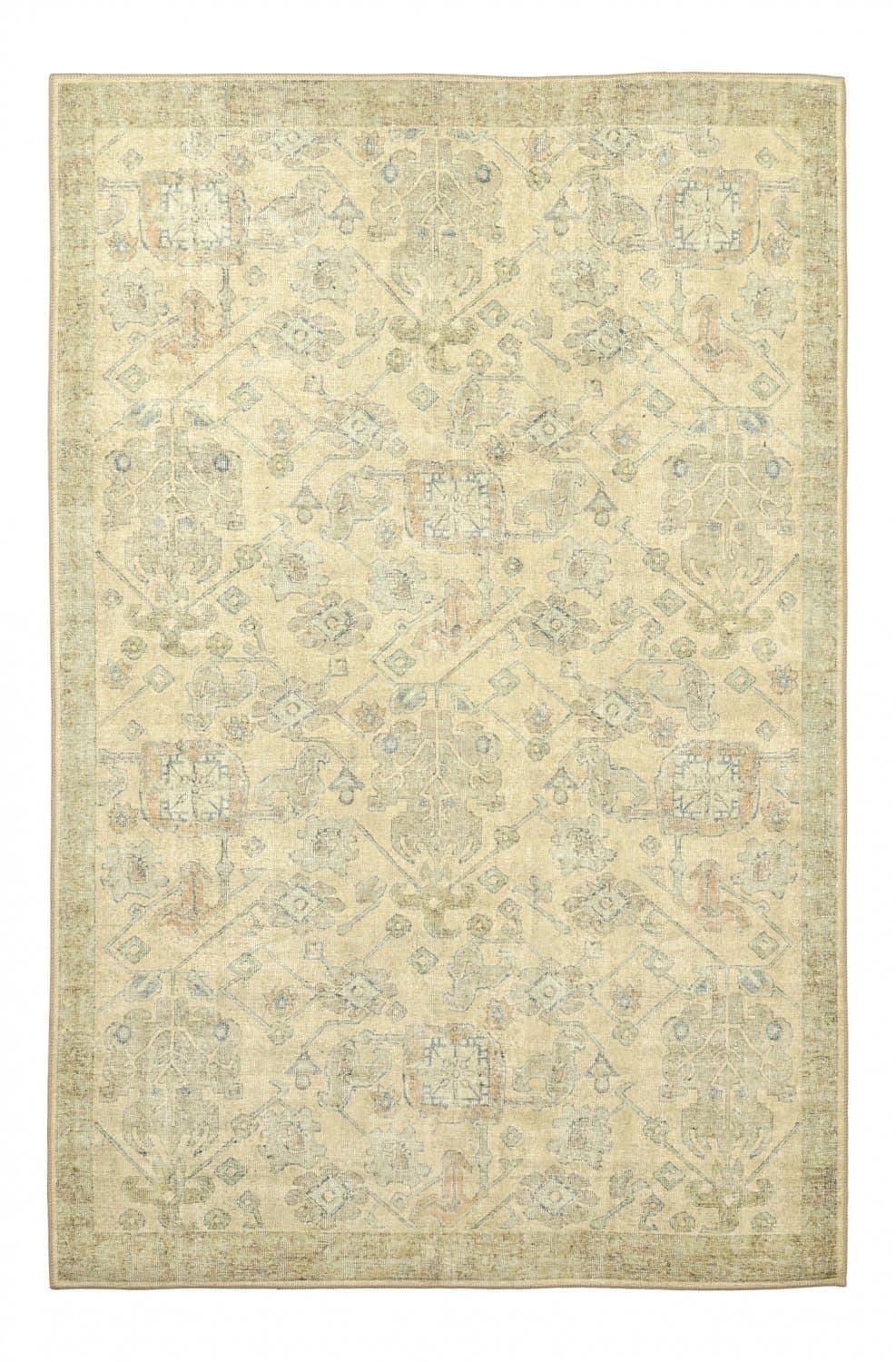 Flatvevd teppe - Noura (beige) (Størrelse: 190 x 280 cm)