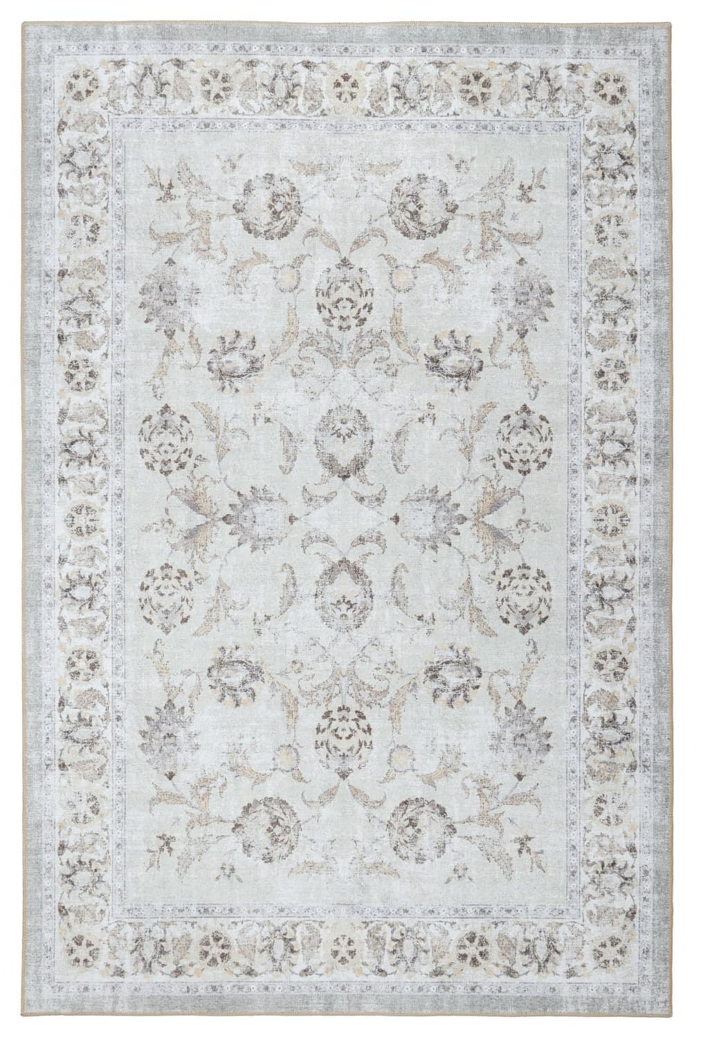 Flatvevd teppe - Adeleine (grå/beige) (Størrelse: 190 x 280 cm)
