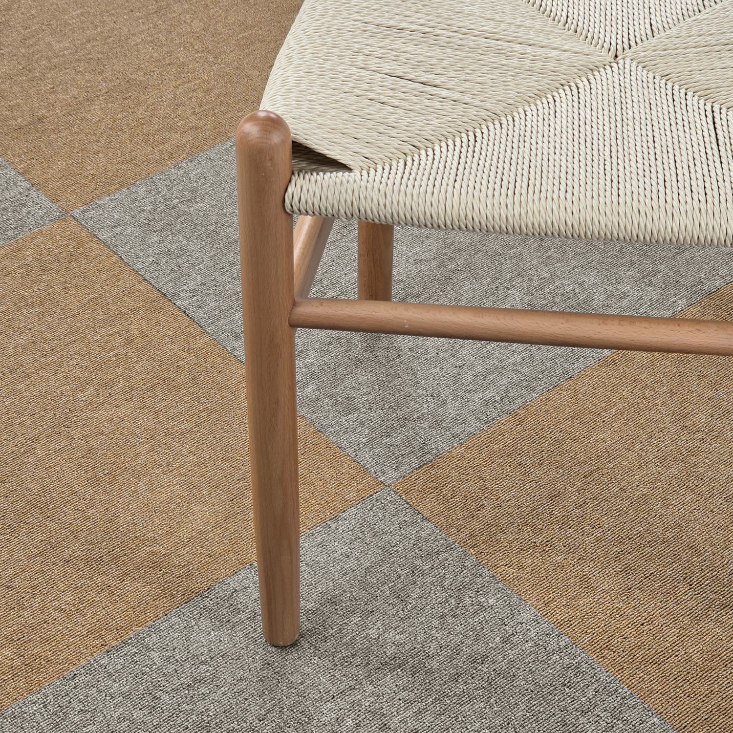 Helteppe - Almeria Tekstilfliser 24 stk. (beige) (Størrelse: 50 x 50 cm)
