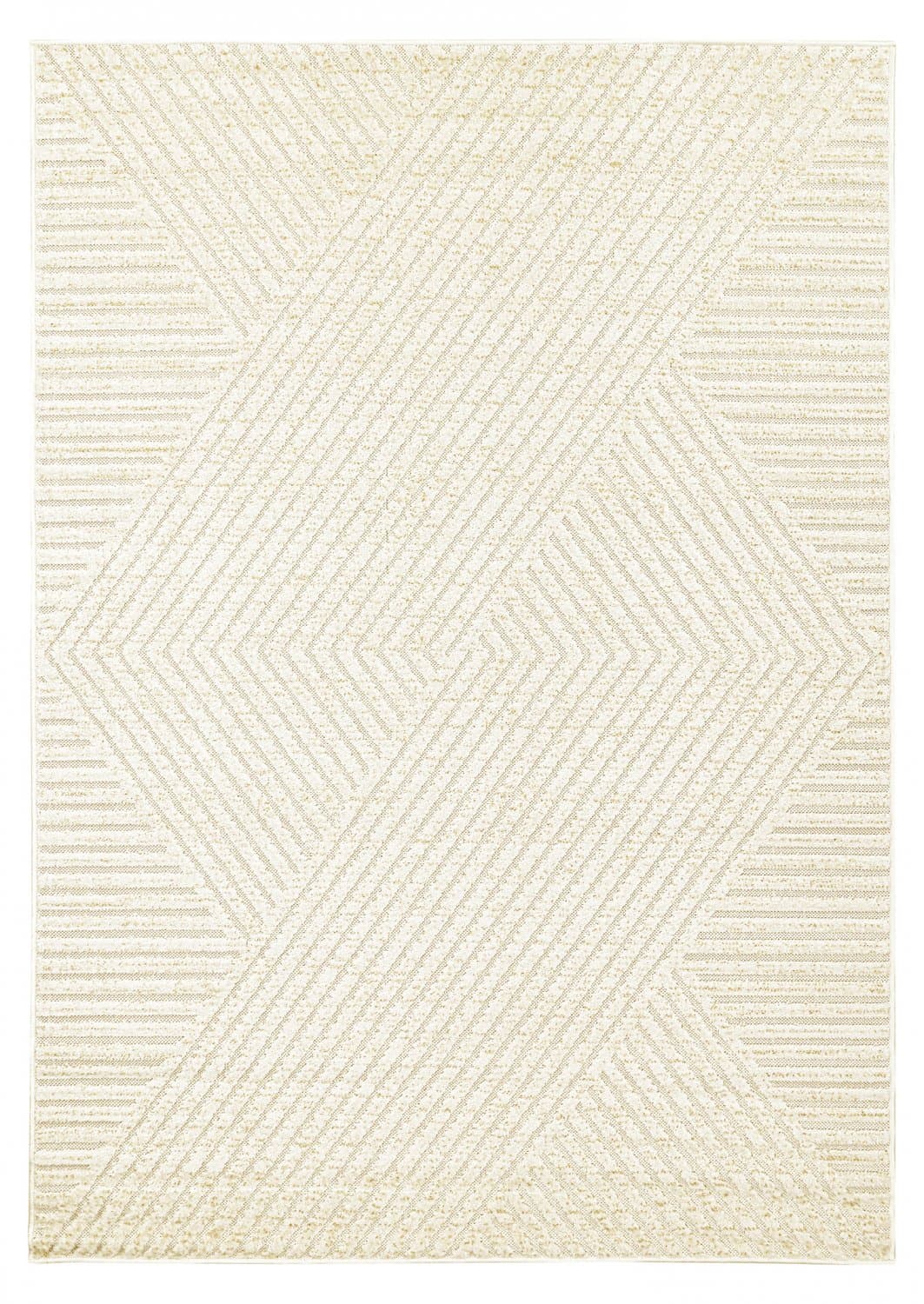 Shaggy Indoor/Outdoor - Ithaca (krem) (Størrelse: 200 x 290 cm)