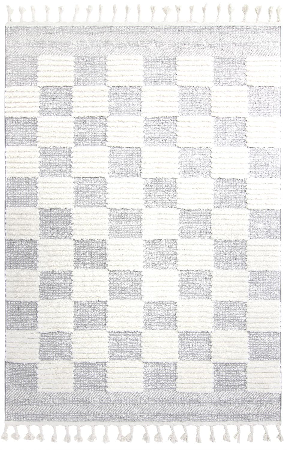 Shaggy - Austin (grå/offwhite) (Størrelse: 240 x 340 cm)