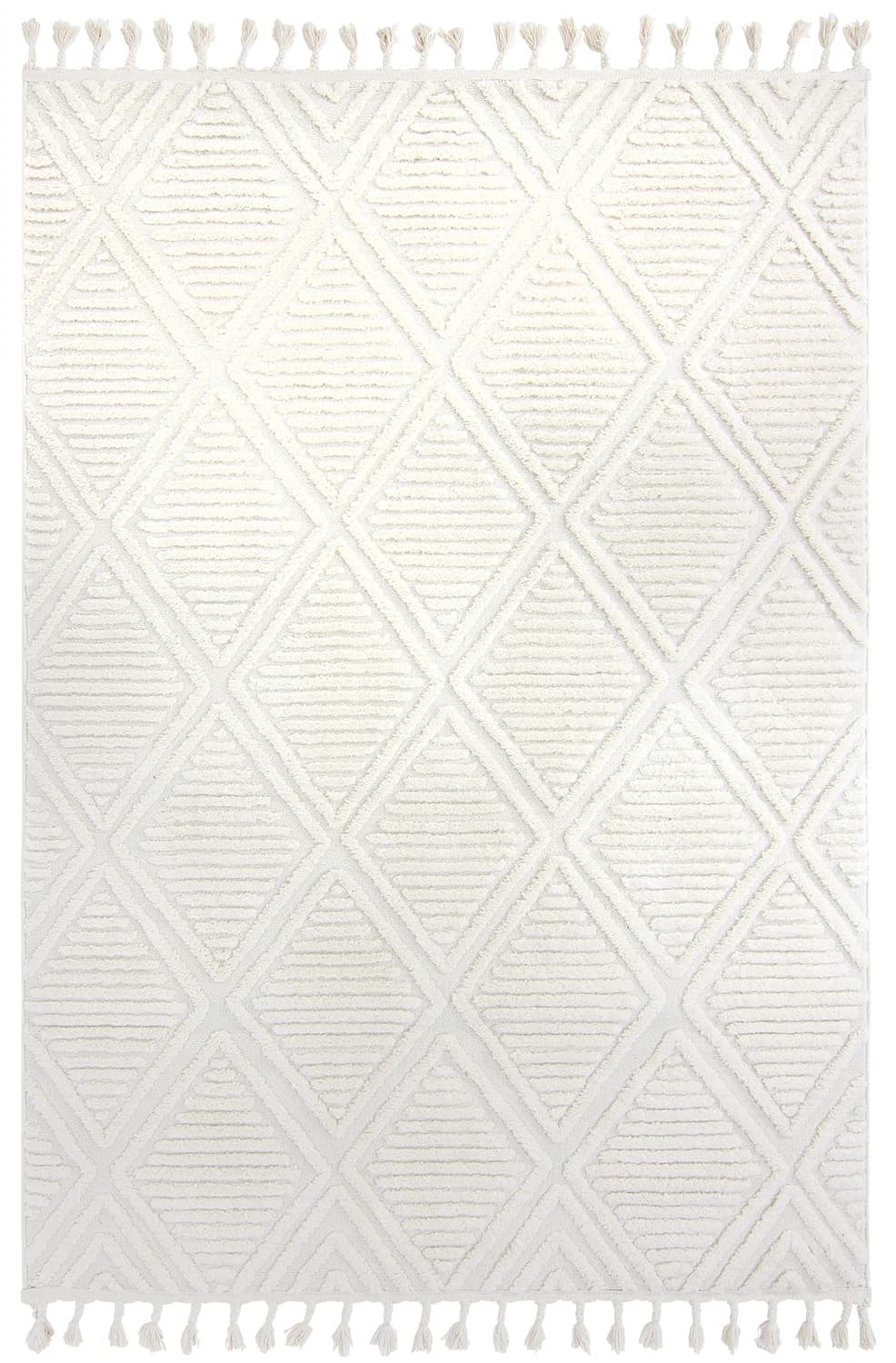 Shaggy - Dover (offwhite) (Størrelse: 160 x 230 cm)
