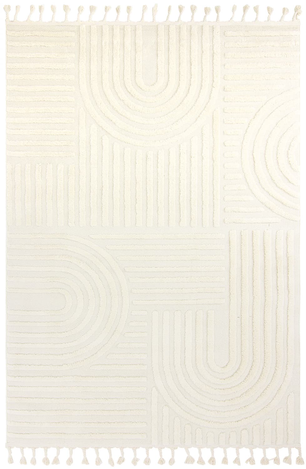 Shaggy - Campbell (offwhite) (Størrelse: 200 x 290 cm)