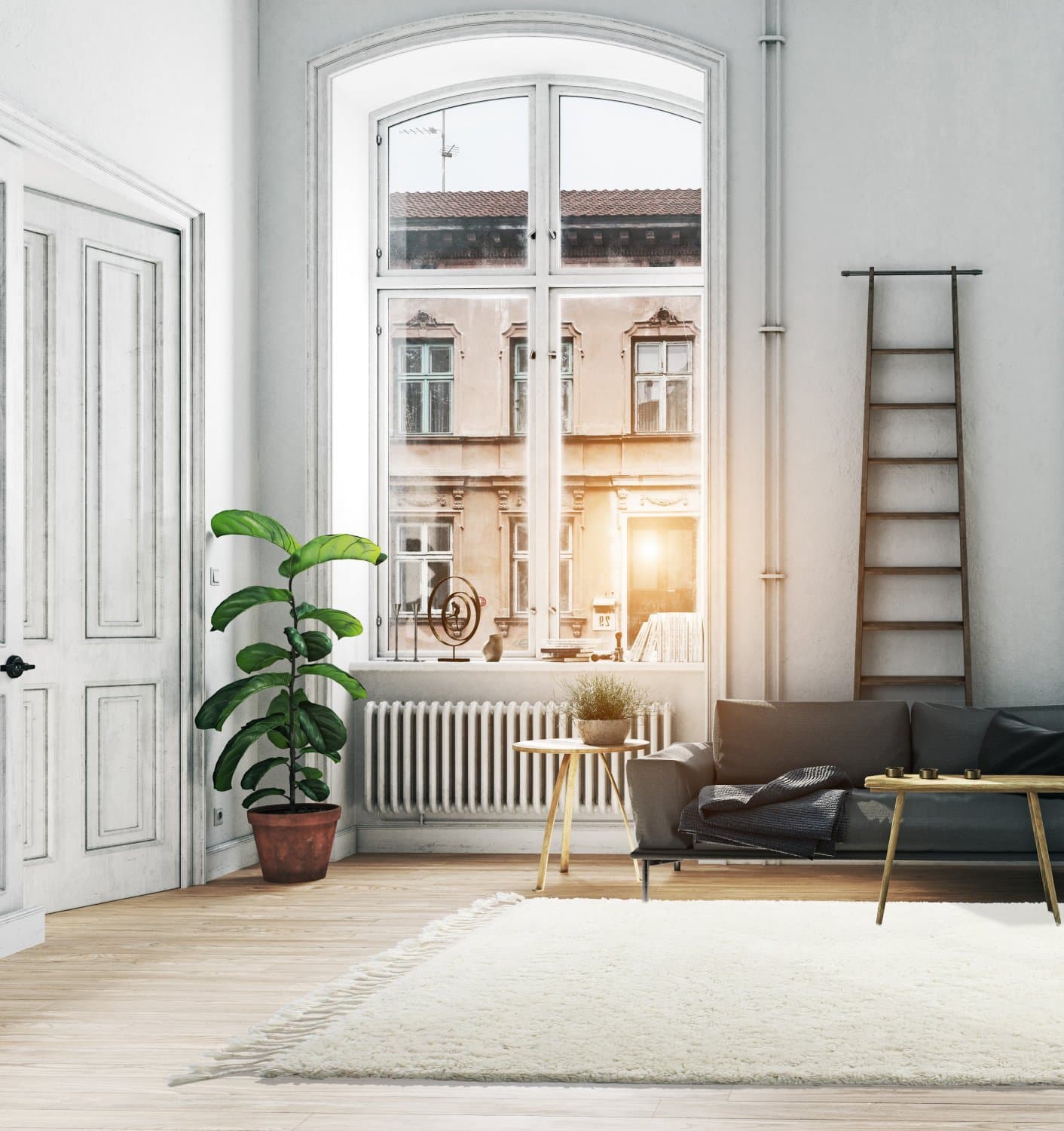 Ullteppe - Averdon (offwhite) (Størrelse: 200 x 290 cm)
