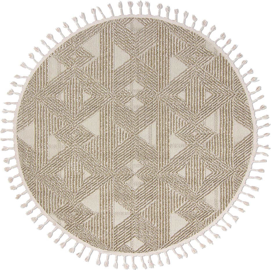 Runde tepper - Indoor/Outdoor Lennon (beige) (Størrelse: Ø 200 cm)