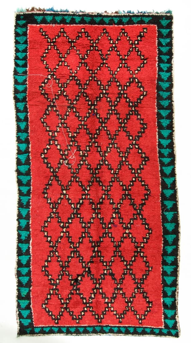 Marokkansk Boucherouite-teppe 370 x 170 cm