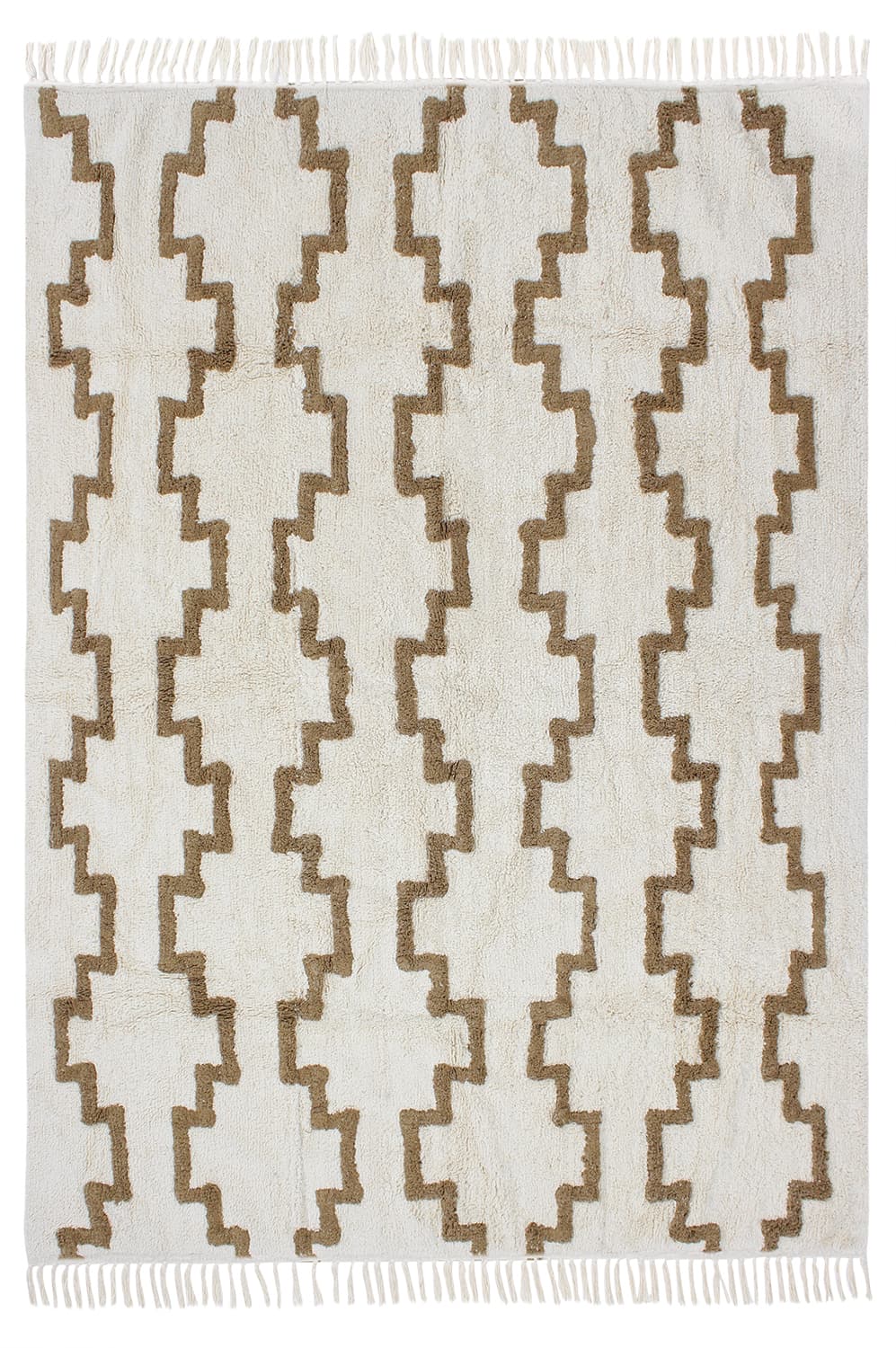 Ryetepper - Arlon Natural Cotton Shaggy (beige) (Størrelse: 160 x 230 cm)