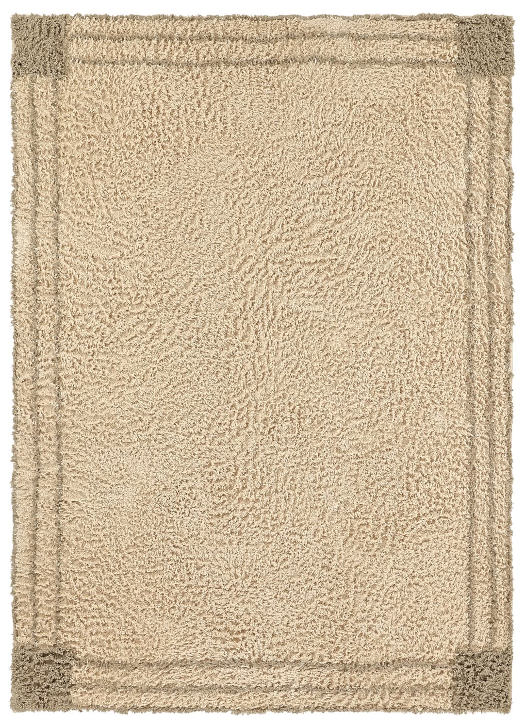 Ryetepper - Cataya Natural Cotton Shaggy (beige/taupe) (Størrelse: 240 x 340 cm)