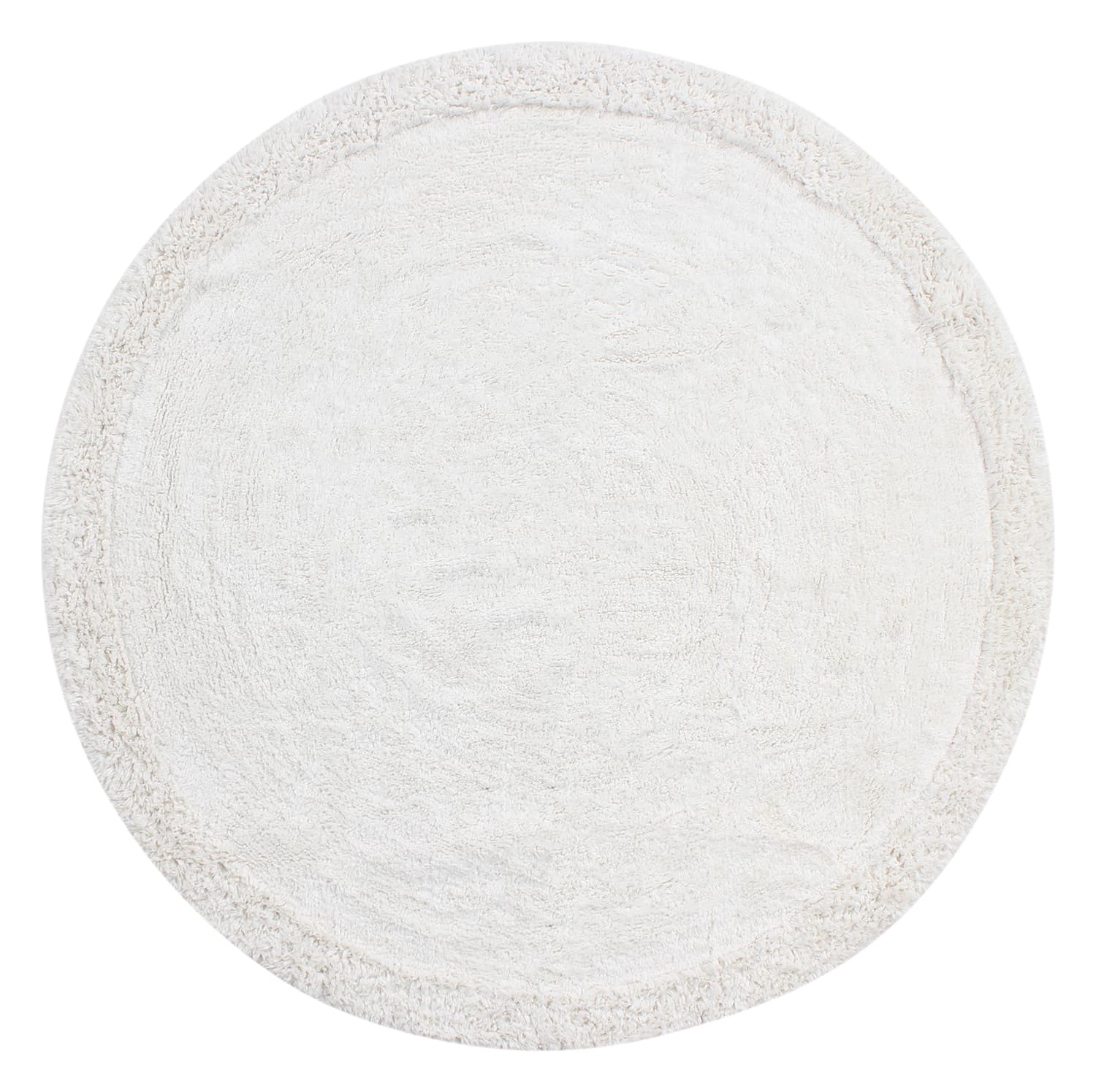 Runde tepper - Ebba Natural Cotton Shaggy (offwhite) (Størrelse: Ø 200 cm)