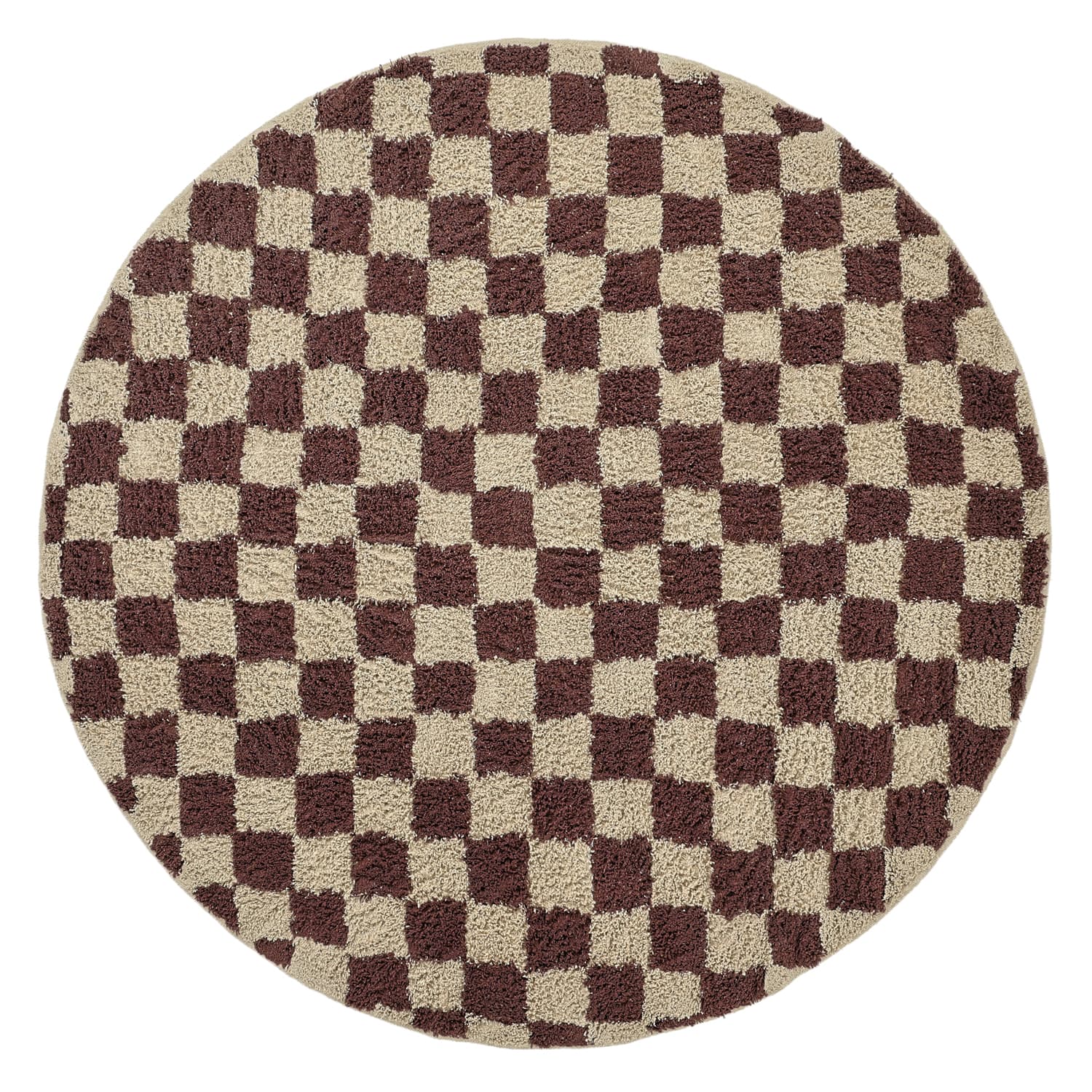 Runde tepper - Elsey Natural Cotton Shaggy (beige/brun) (Størrelse: Ø 200 cm)