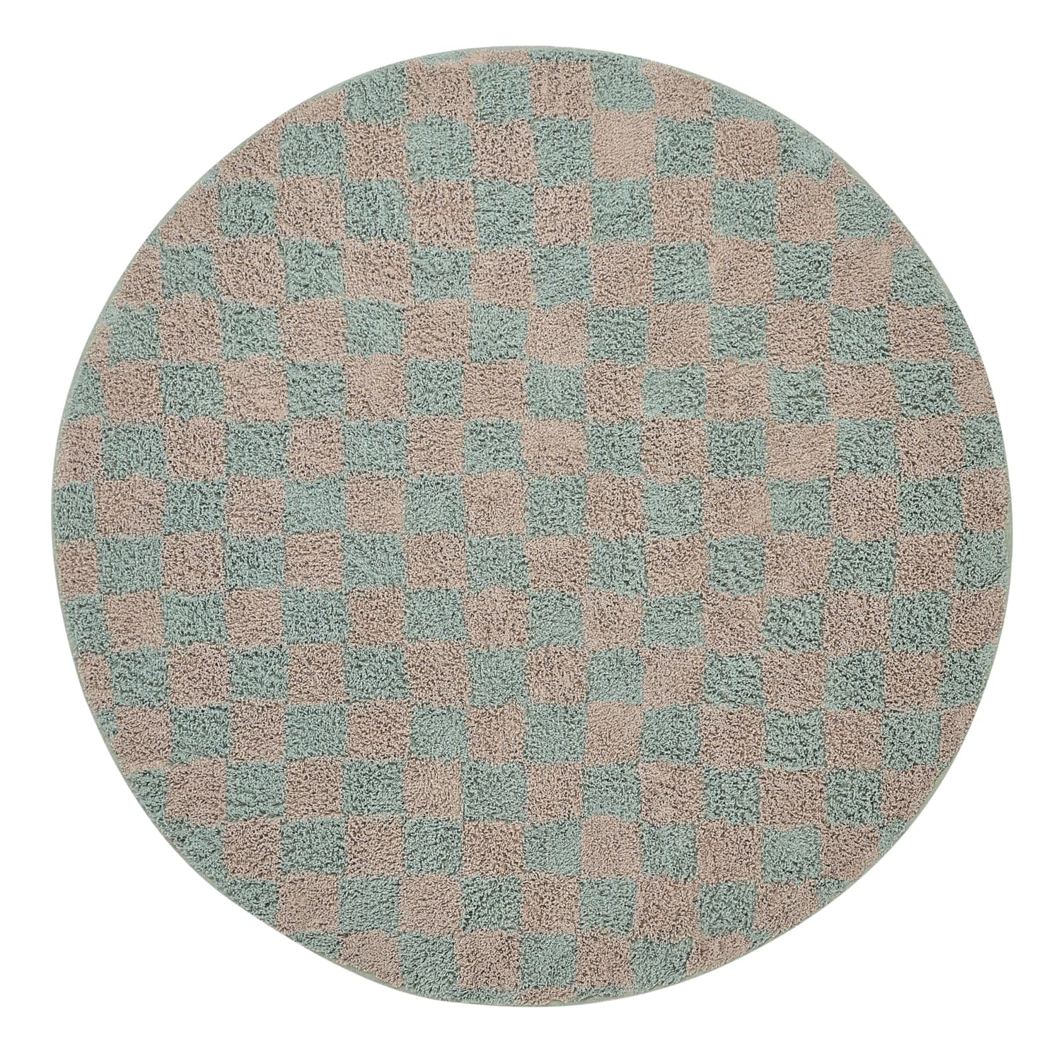 Runde tepper - Elsey Natural Cotton Shaggy (grå/rosa) (Størrelse: Ø 200 cm)