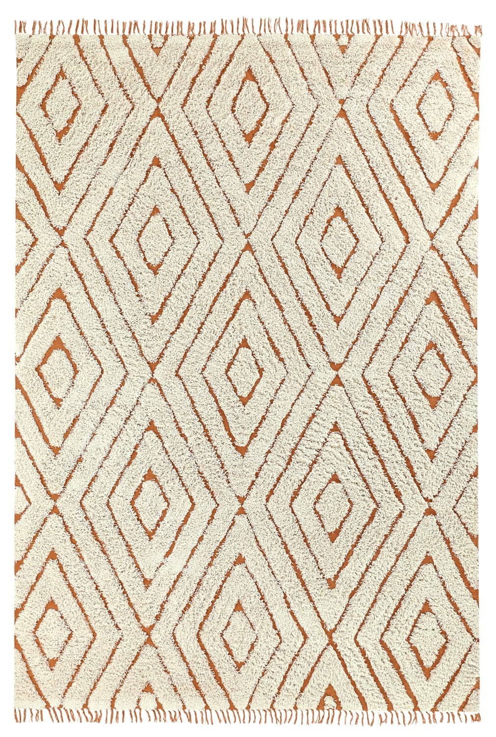 Ryetepper - Holwell Natural Cotton Shaggy (off white/brun) (Størrelse: 200 x 290 cm)