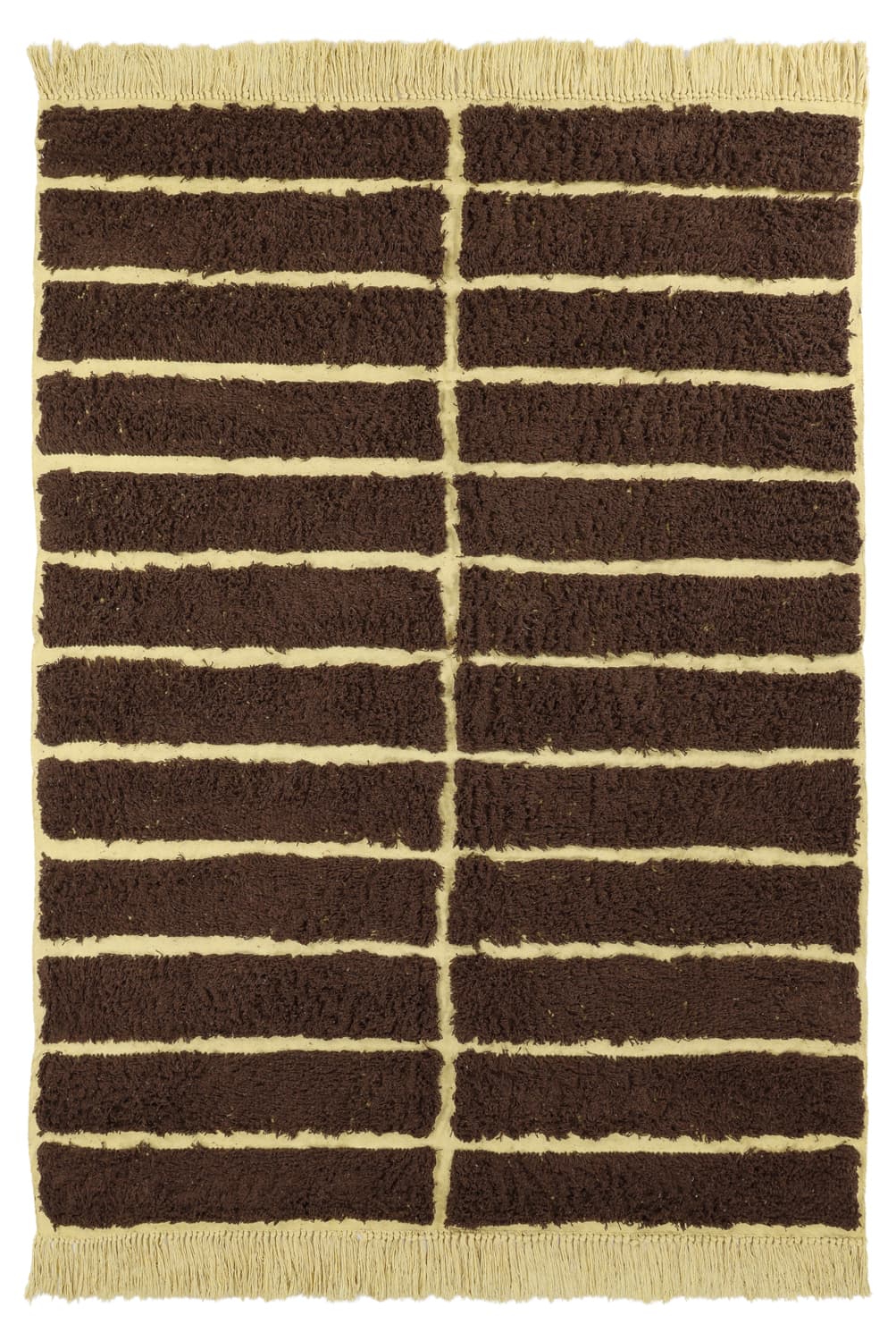 Ryetepper - Ikara Natural Cotton Shaggy (brun) (Størrelse: 240 x 340 cm)