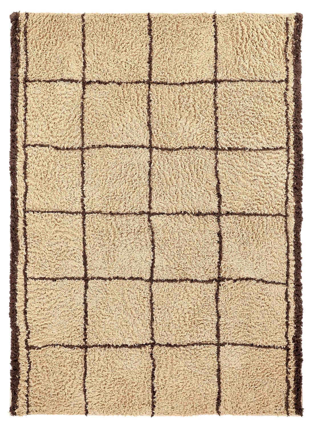 Ryetepper - Lana Natural Cotton Shaggy (beige/brun) (Størrelse: 240 x 340 cm)