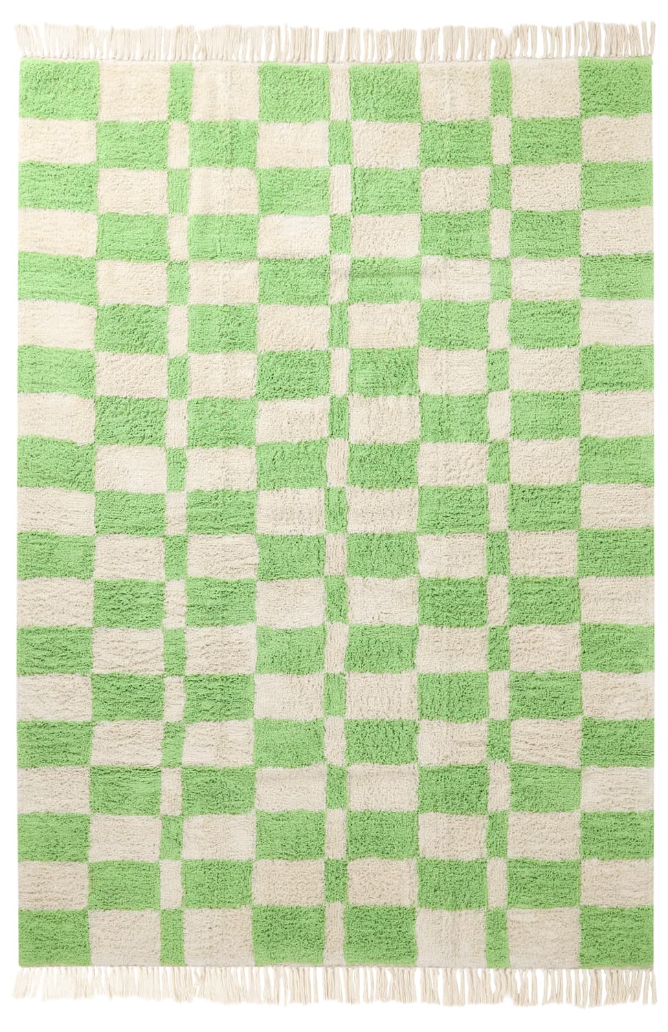 Ryetepper - Maranello Natural Cotton Shaggy (grønn) (Størrelse: 160 x 230 cm)