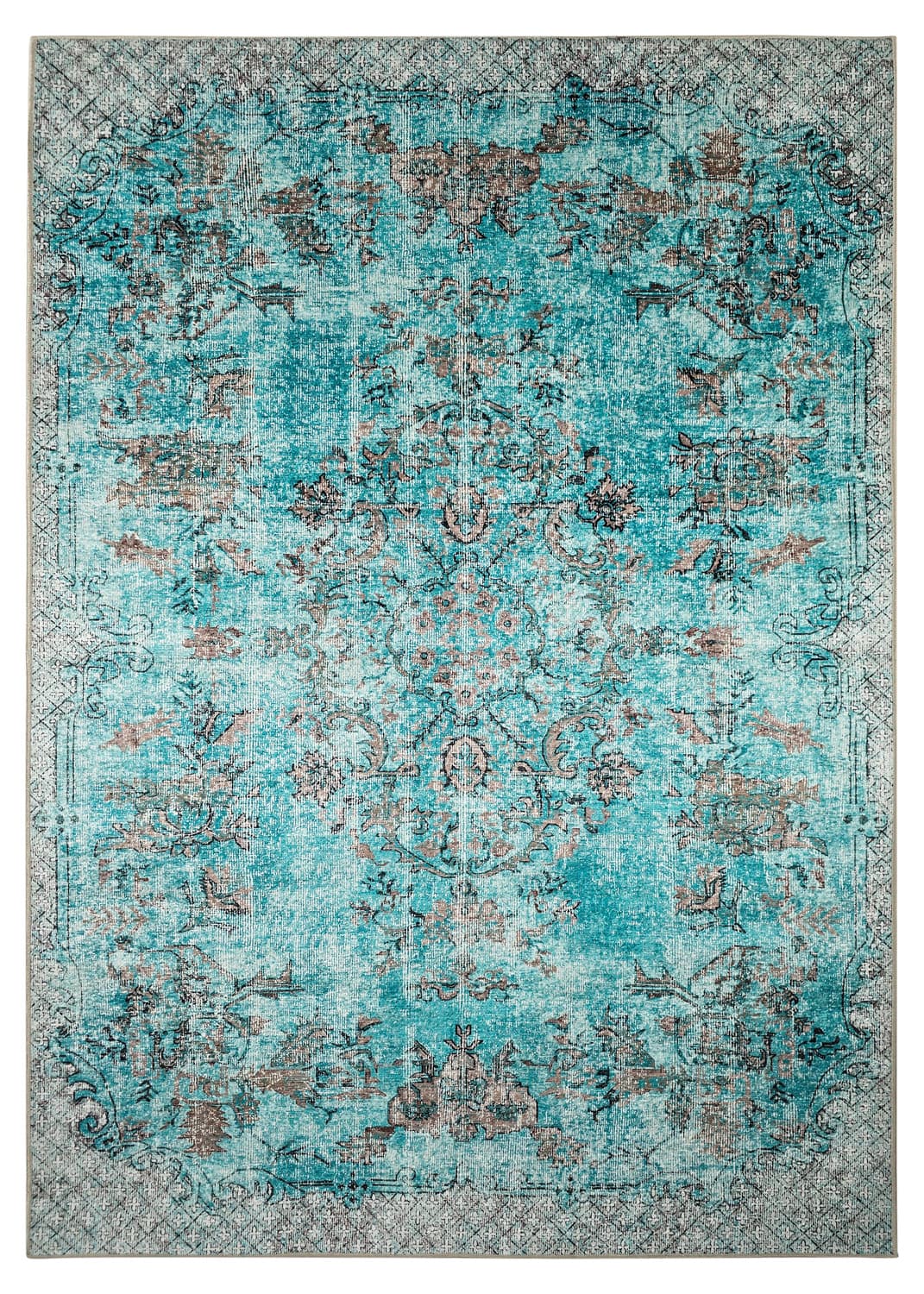 Wilton-teppe - Rosalie (blå) (Størrelse: 200 x 280 cm)