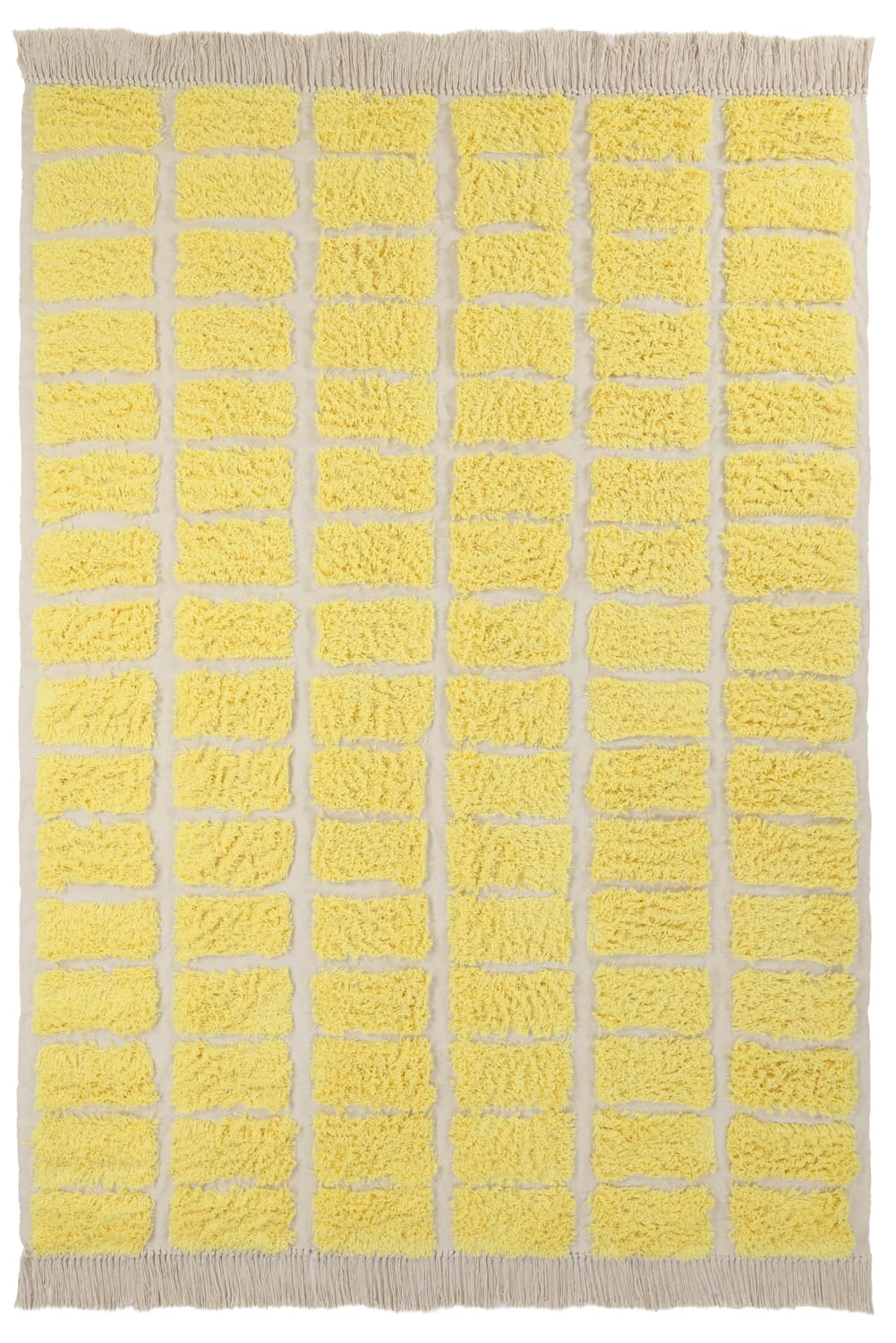 Ryetepper - Zola Natural Cotton Shaggy (gul) (Størrelse: 240 x 340 cm)