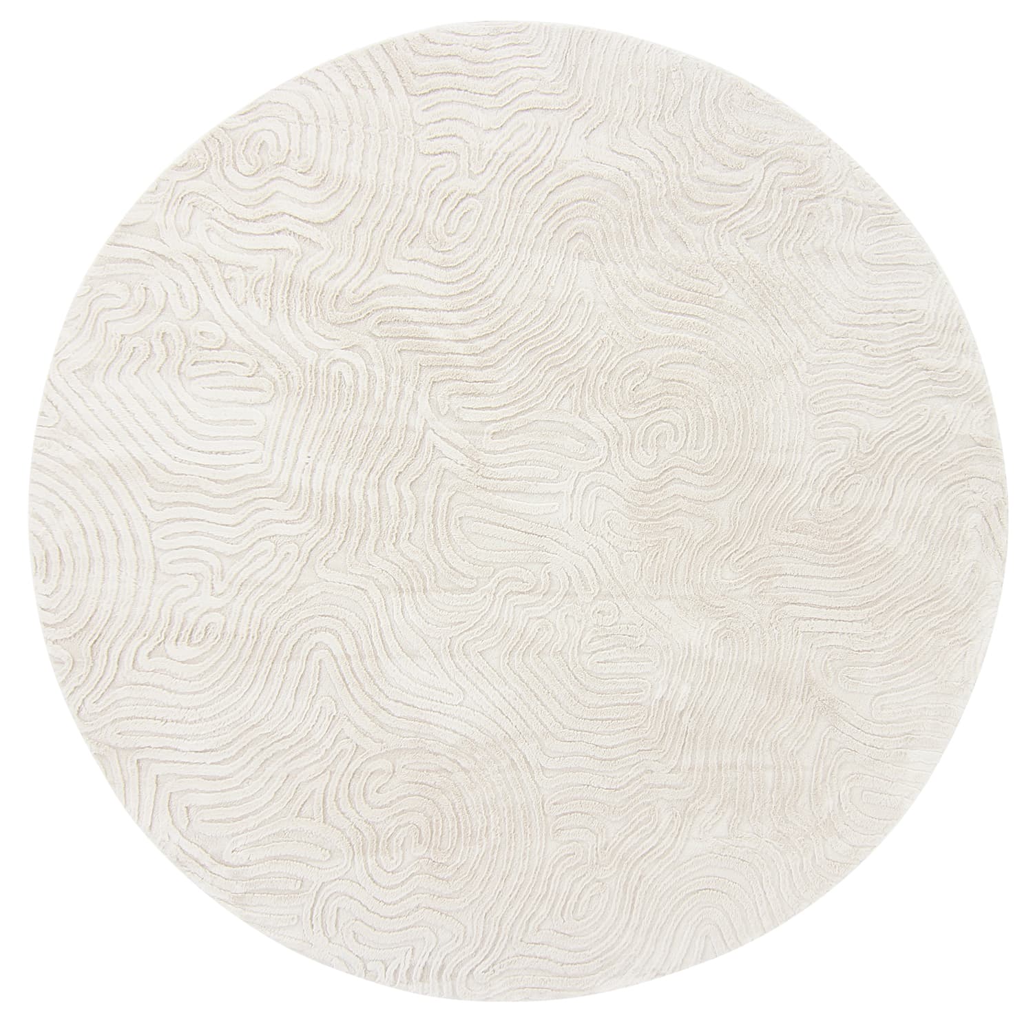 Runde tepper - Amora (offwhite) (Størrelse: Ø 200 cm)