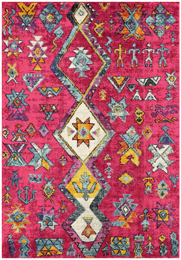 Wilton-teppe - Misare (rosa/multi) (Størrelse: 240 x 340 cm)