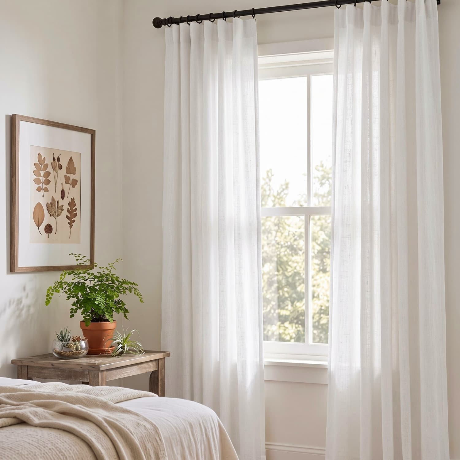 Gardiner 2-pk - Lingardin Noemi (hvit) (Størrelse: 140 x 250 cm)