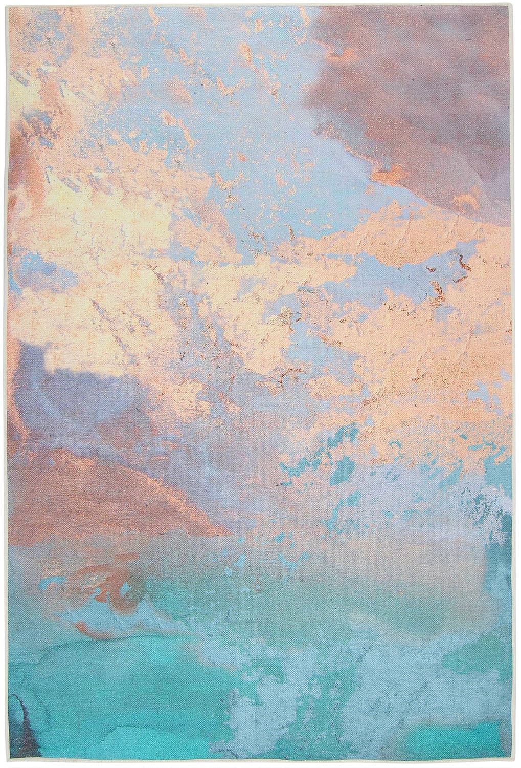 Wilton-teppe - Pescia (blå/multi) (Størrelse: 130 x 190 cm)