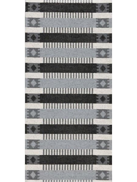Plastmatter - Horredsmattan Märta (grå/sort) (Størrelse: 150 x 200 cm)