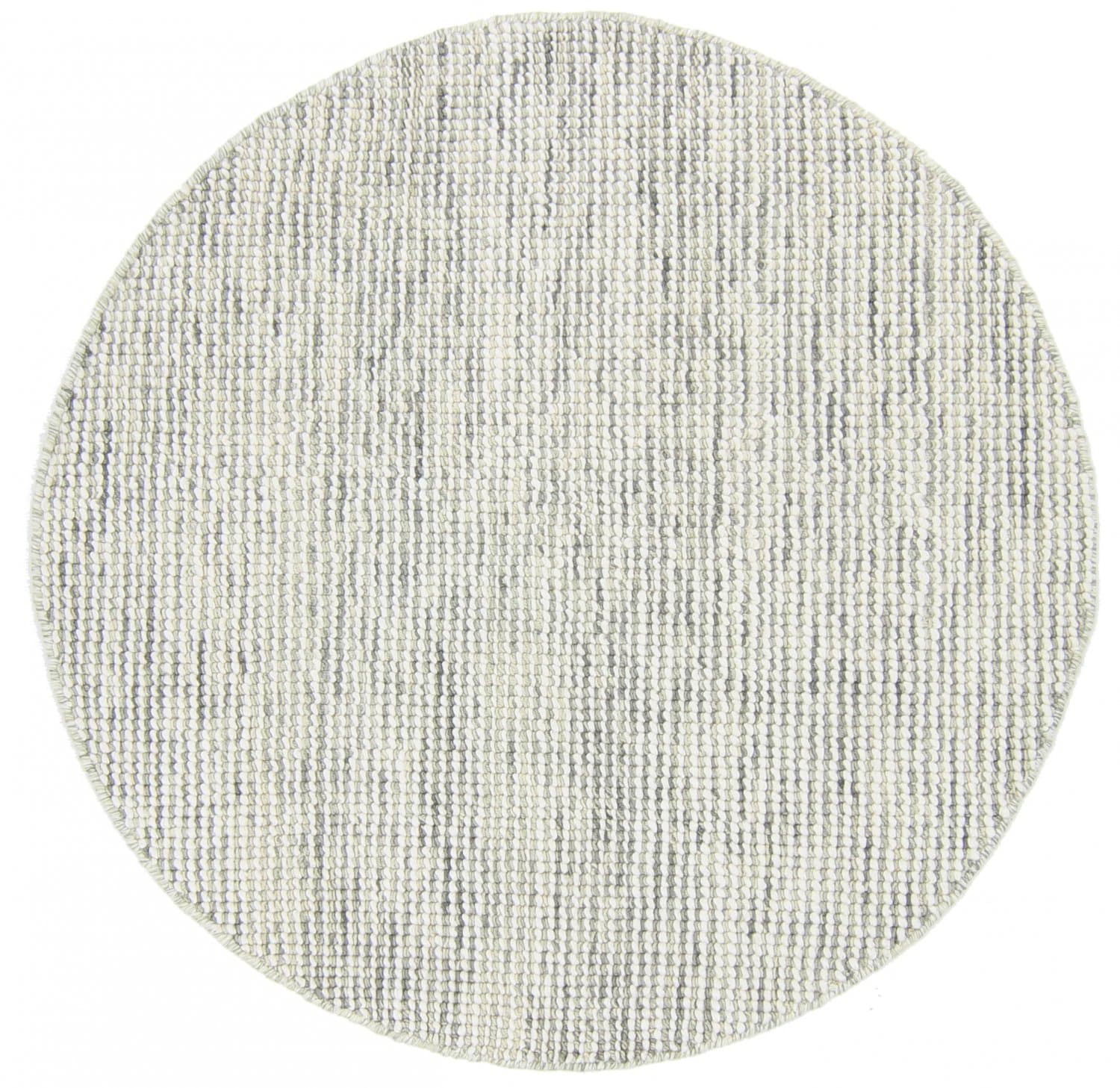 Runde tepper - Plockton (grå/hvit/grønn) (Størrelse: Ø 240 cm)