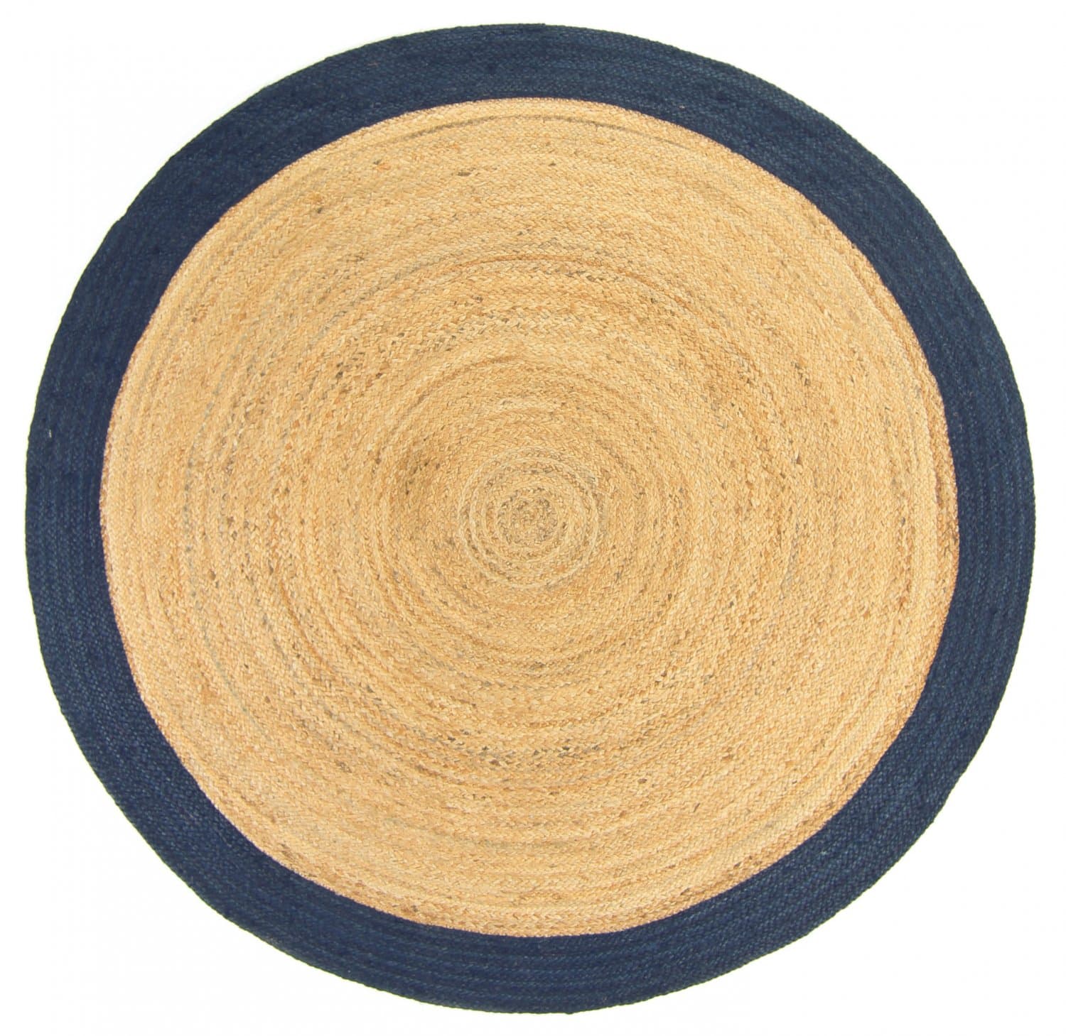 Runde tepper - Taki (jute/blå) (Størrelse: Ø 240 cm)