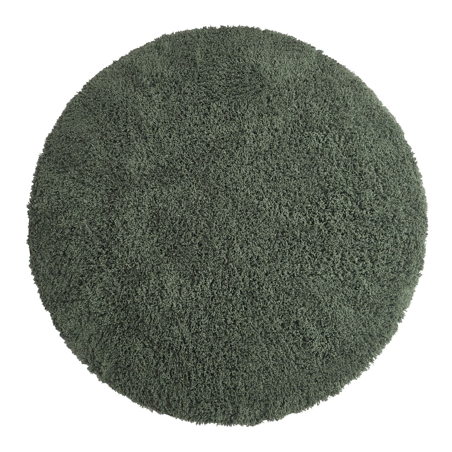 Rundt teppe - Combarro Solid Cotton Shaggy (grønn) (Størrelse: Ø 160 cm)