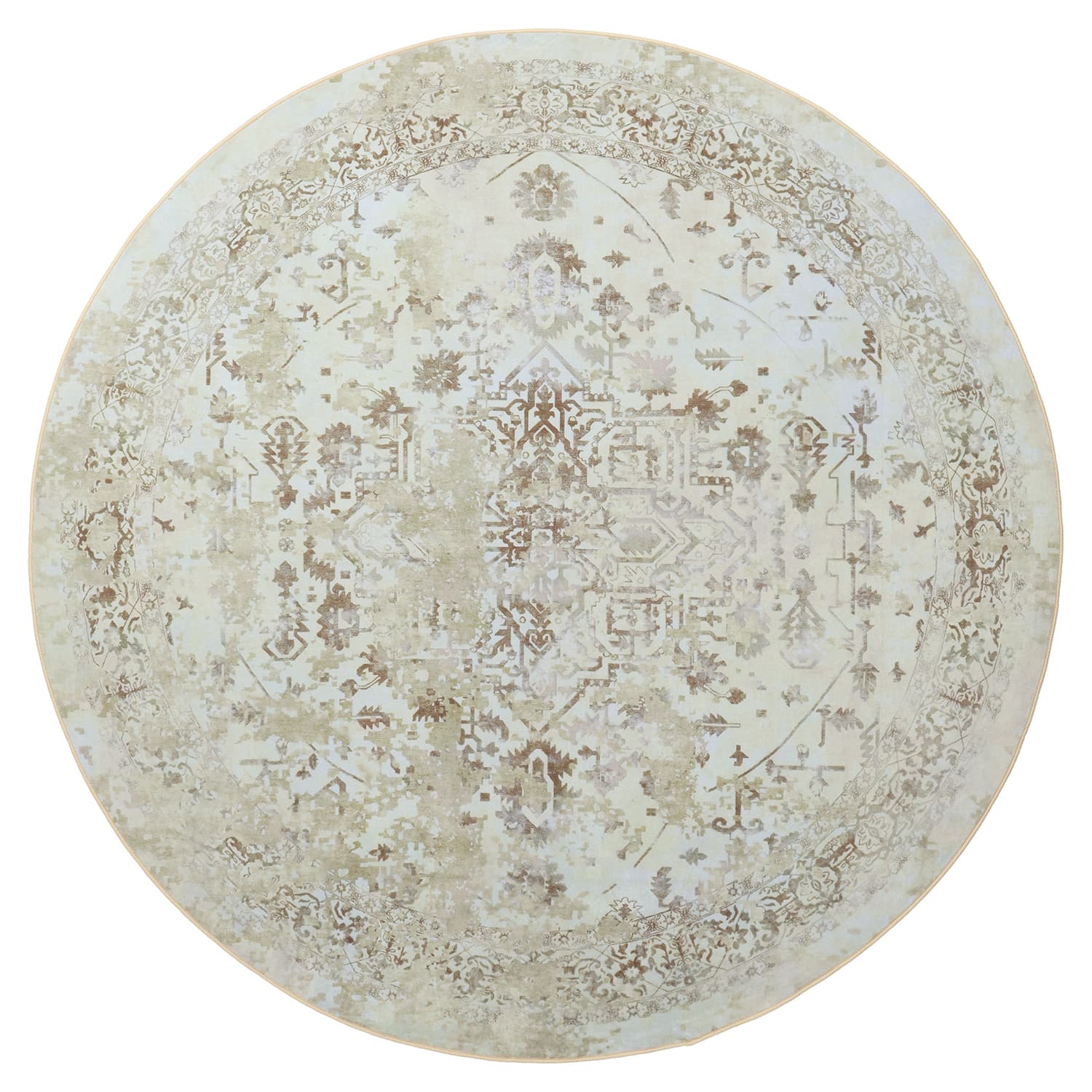 Rundt teppe - Mateur (beige) (Størrelse: Ø 340 cm)