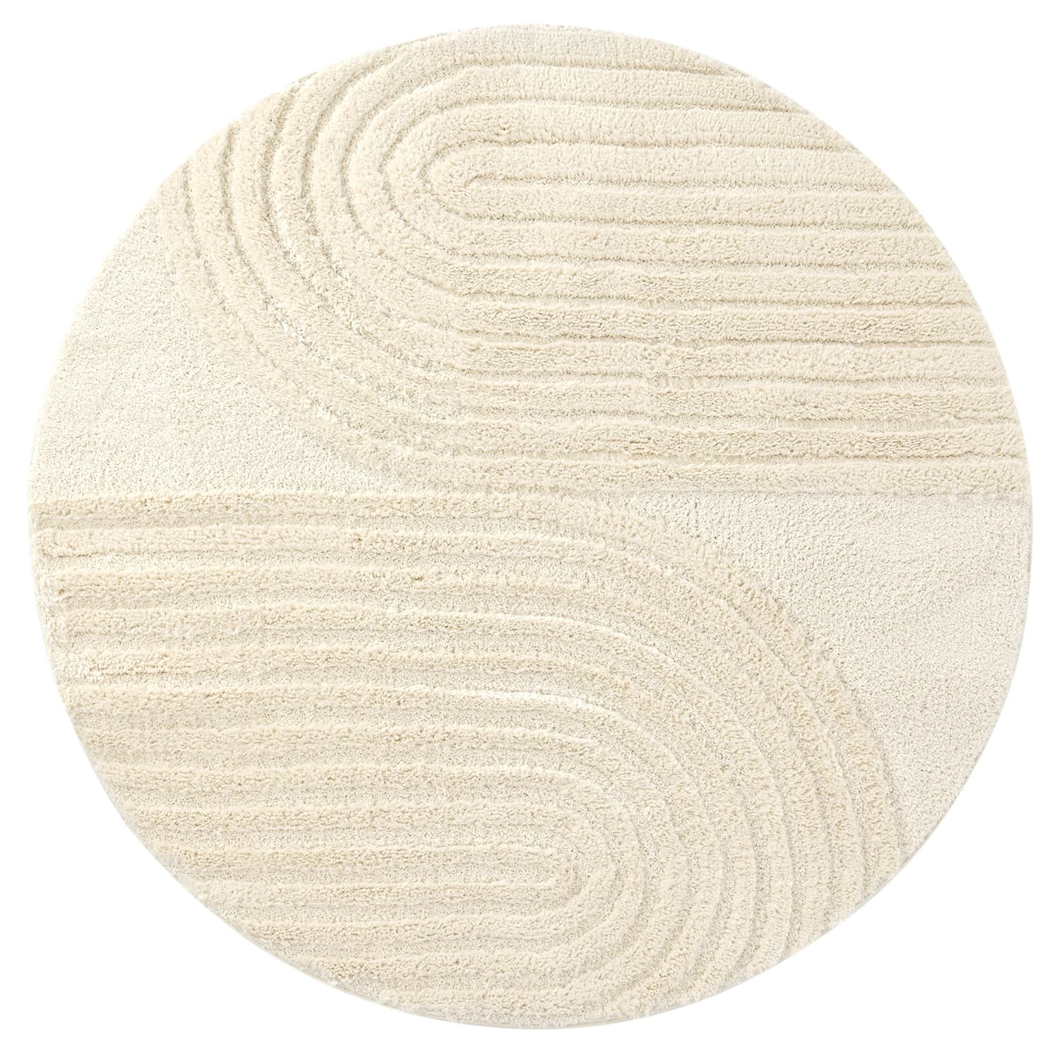 Runde tepper - Evora (offwhite) (Størrelse: Ø 120 cm)