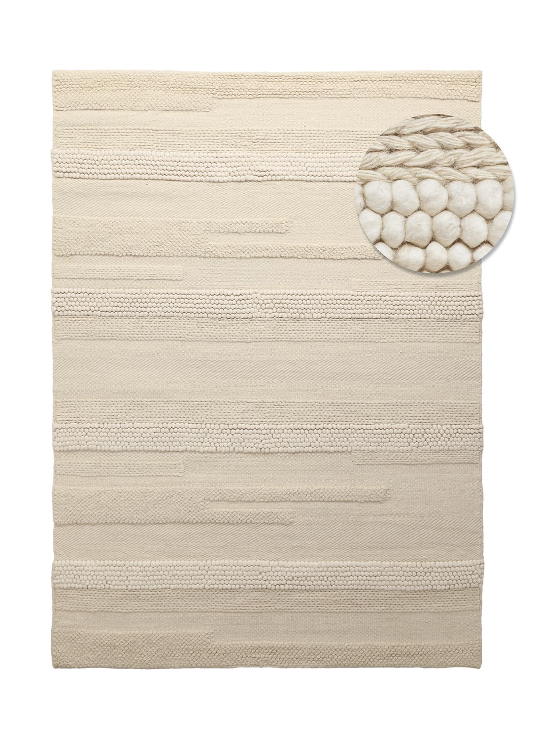 Ullteppe - Almaty (krem) (Størrelse: 200 x 290 cm)