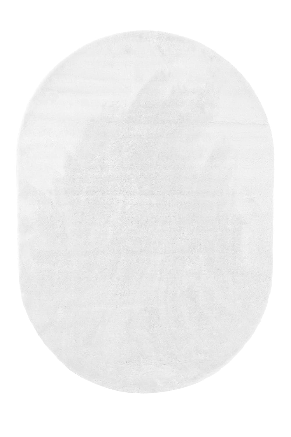 Ovalt ryeteppe - Aranga Super Soft Fur (hvit) (Størrelse: 240 x 340 cm)