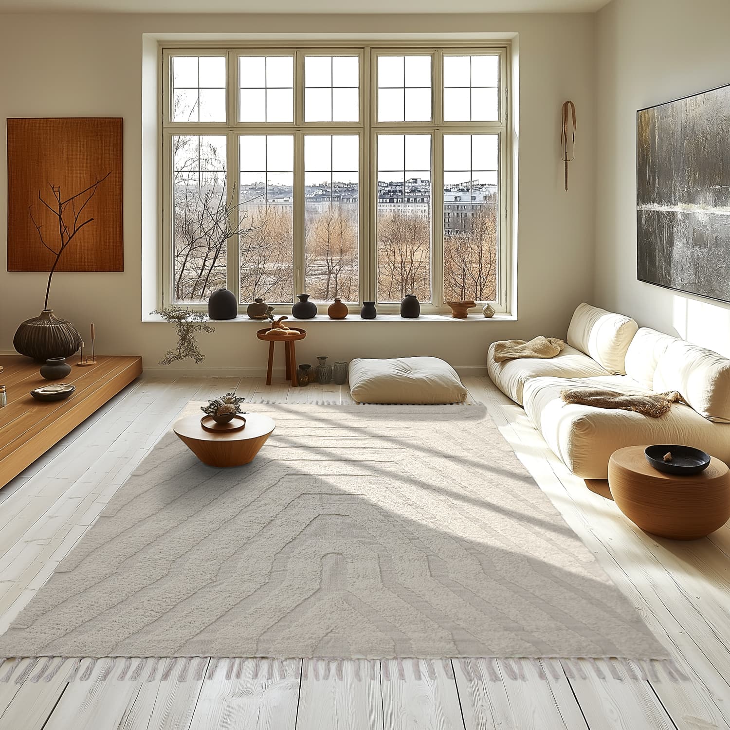 Ryetepper - Callista Natural Cotton Shaggy (beige) (Størrelse: 240 x 340 cm)