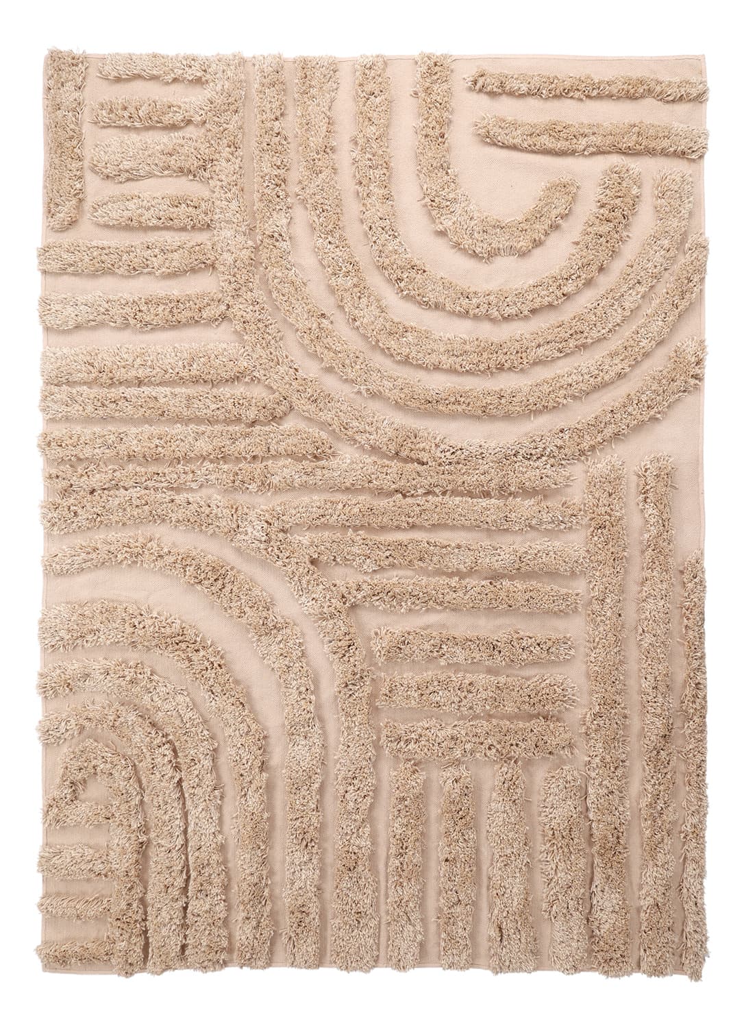 Ryetepper - Cazorla Natural Cotton Shaggy (beige) (Størrelse: 200 x 290 cm)