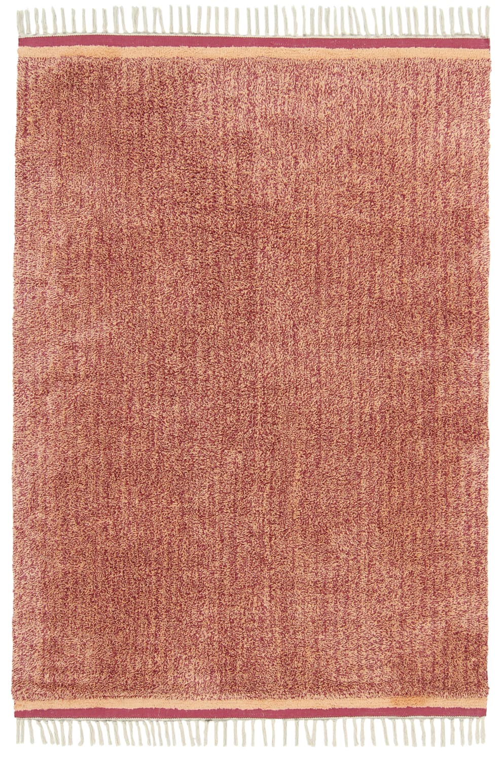 Ryetepper - Celina Natural Cotton Shaggy (rød) (Størrelse: 240 x 340 cm)