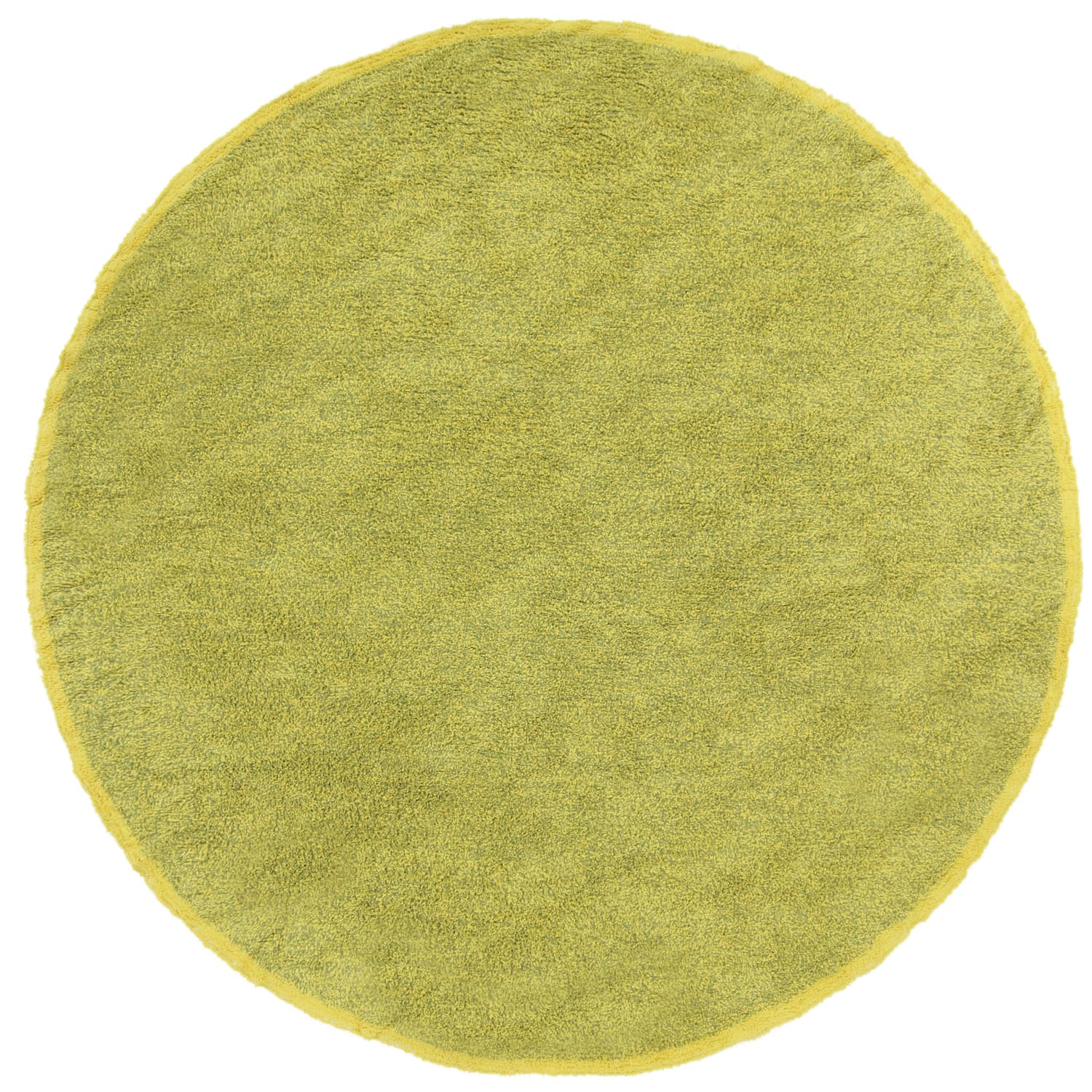 Rundt teppe - Celina Natural Cotton Shaggy (grønn/gul) (Størrelse: Ø 240 cm)