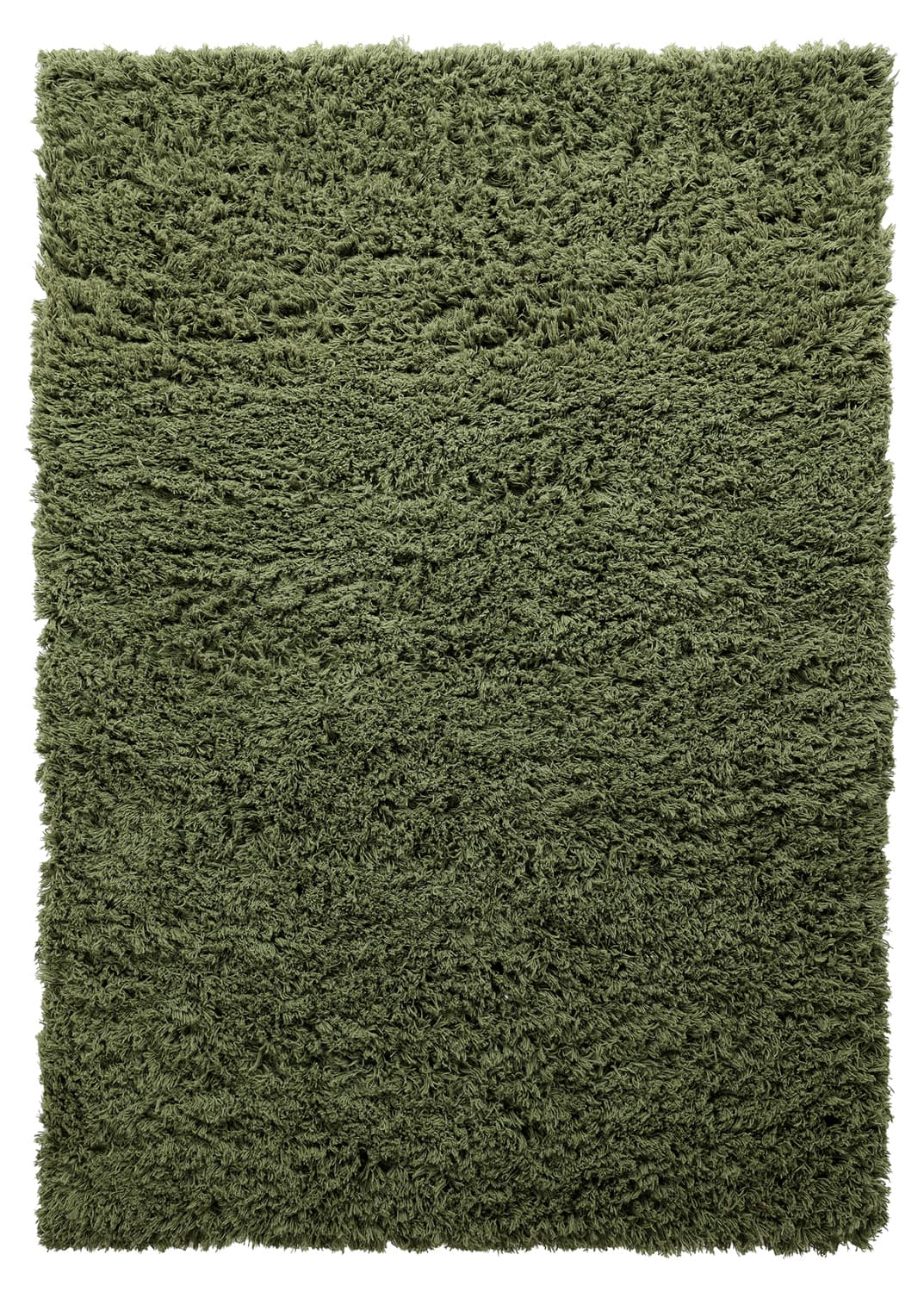 Ryetepper - Fassale Hand Woven Wool Shaggy (mosegrønn) (Størrelse: 160 x 230 cm)
