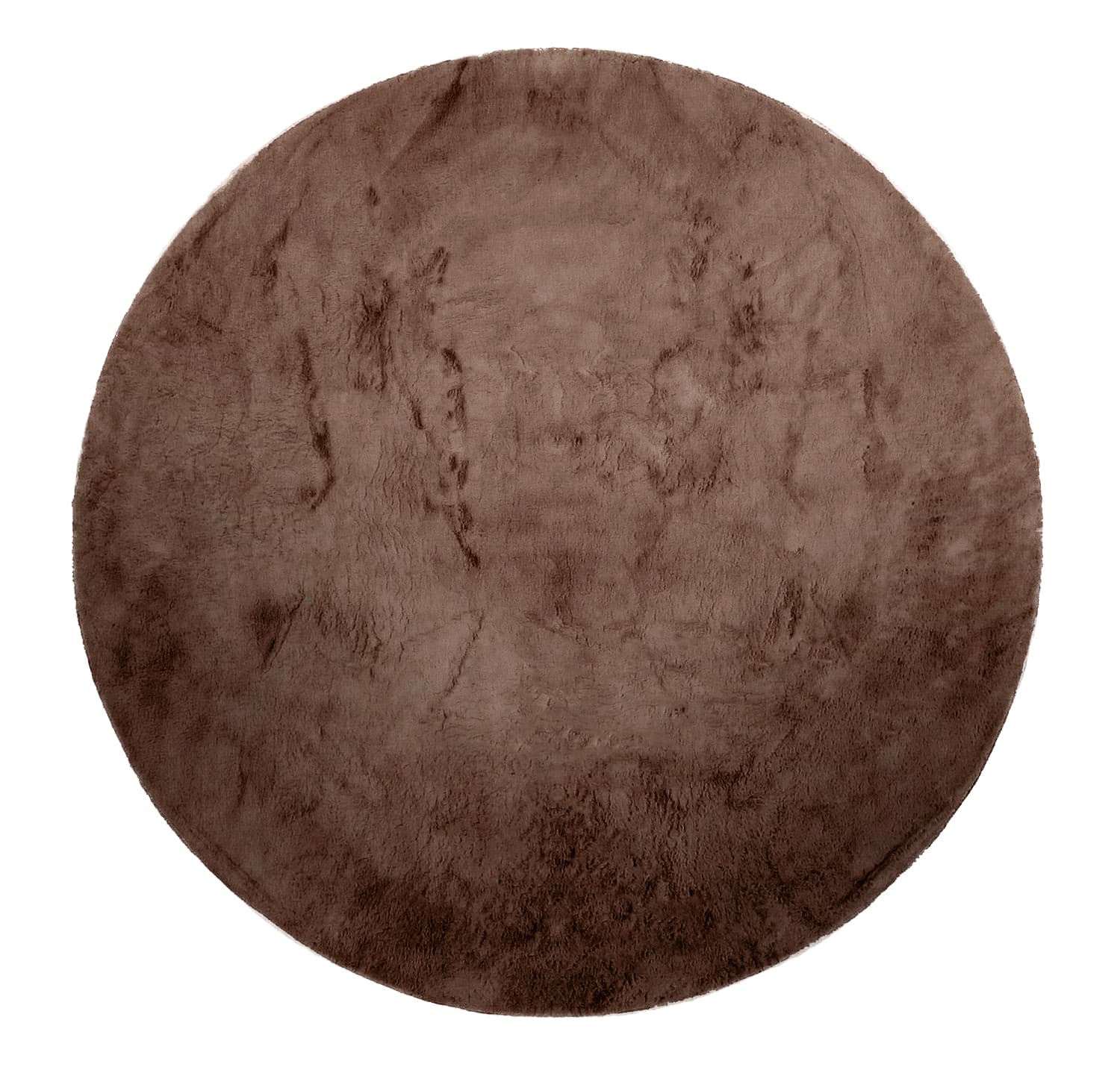 Runde tepper - Aranga Super Soft Fur (mørkebrun) (Størrelse: Ø 240 cm)