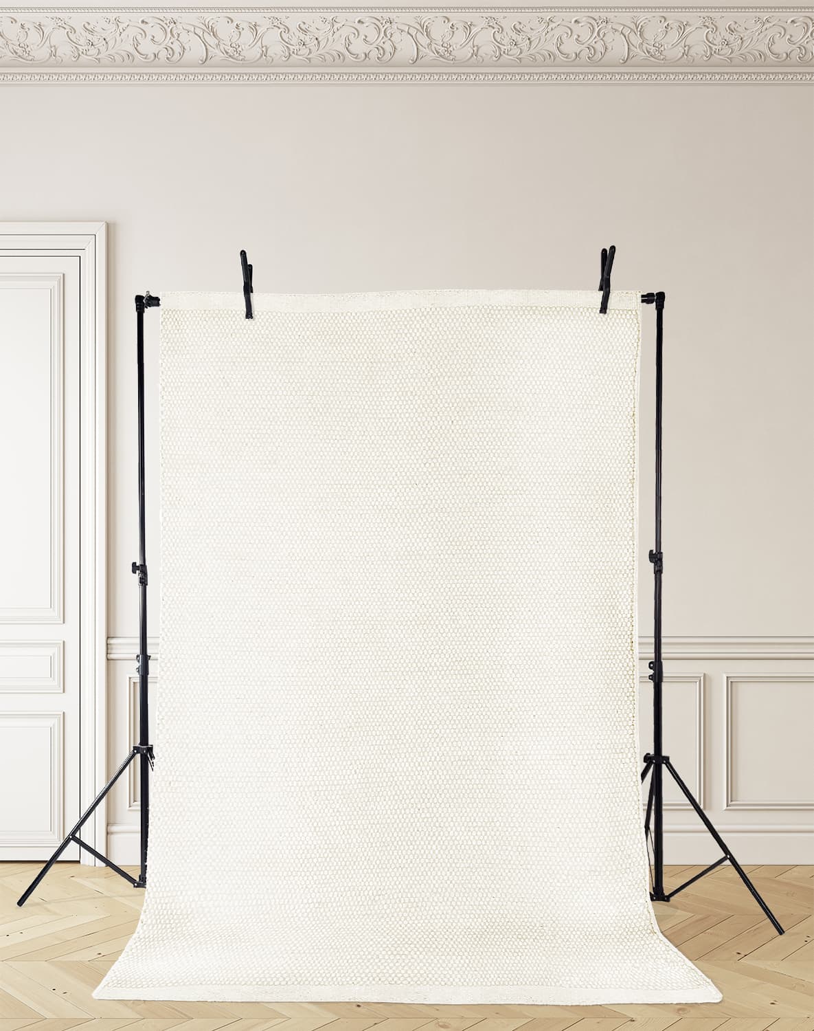 Ullteppe - Coastal (hvit) (Størrelse: 300 x 300 cm (firkantet form))