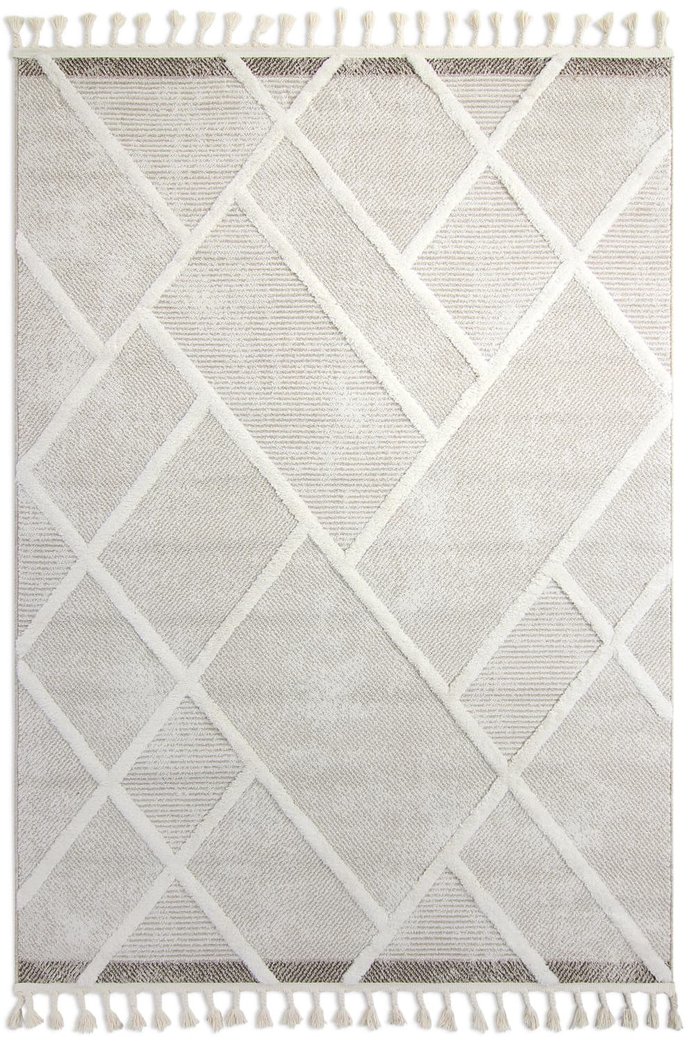 Shaggy - Boston (beige) (Størrelse: 240 x 340 cm)