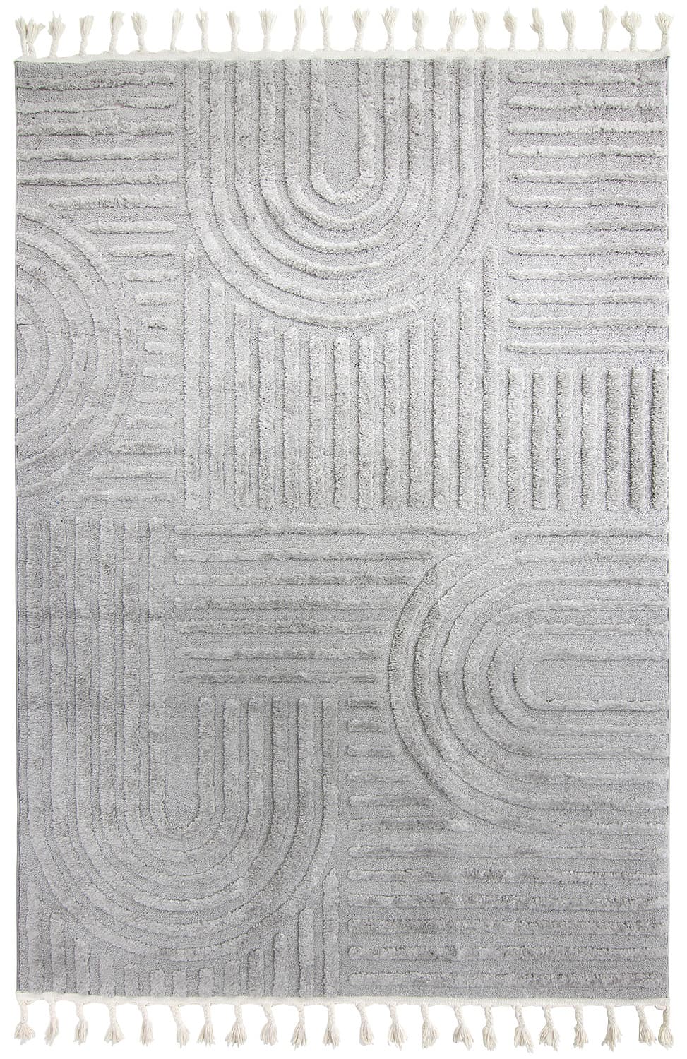 Shaggy - Campbell (grå) (Størrelse: 200 x 290 cm)