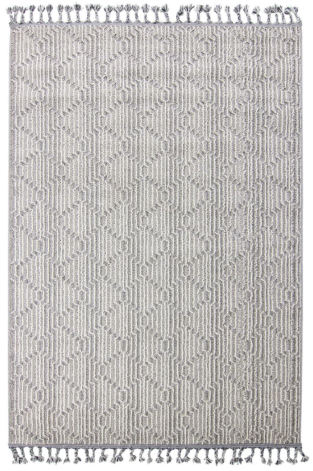 Shaggy - Indoor/Outdoor Jordan (grå) (Størrelse: 240 x 340 cm)